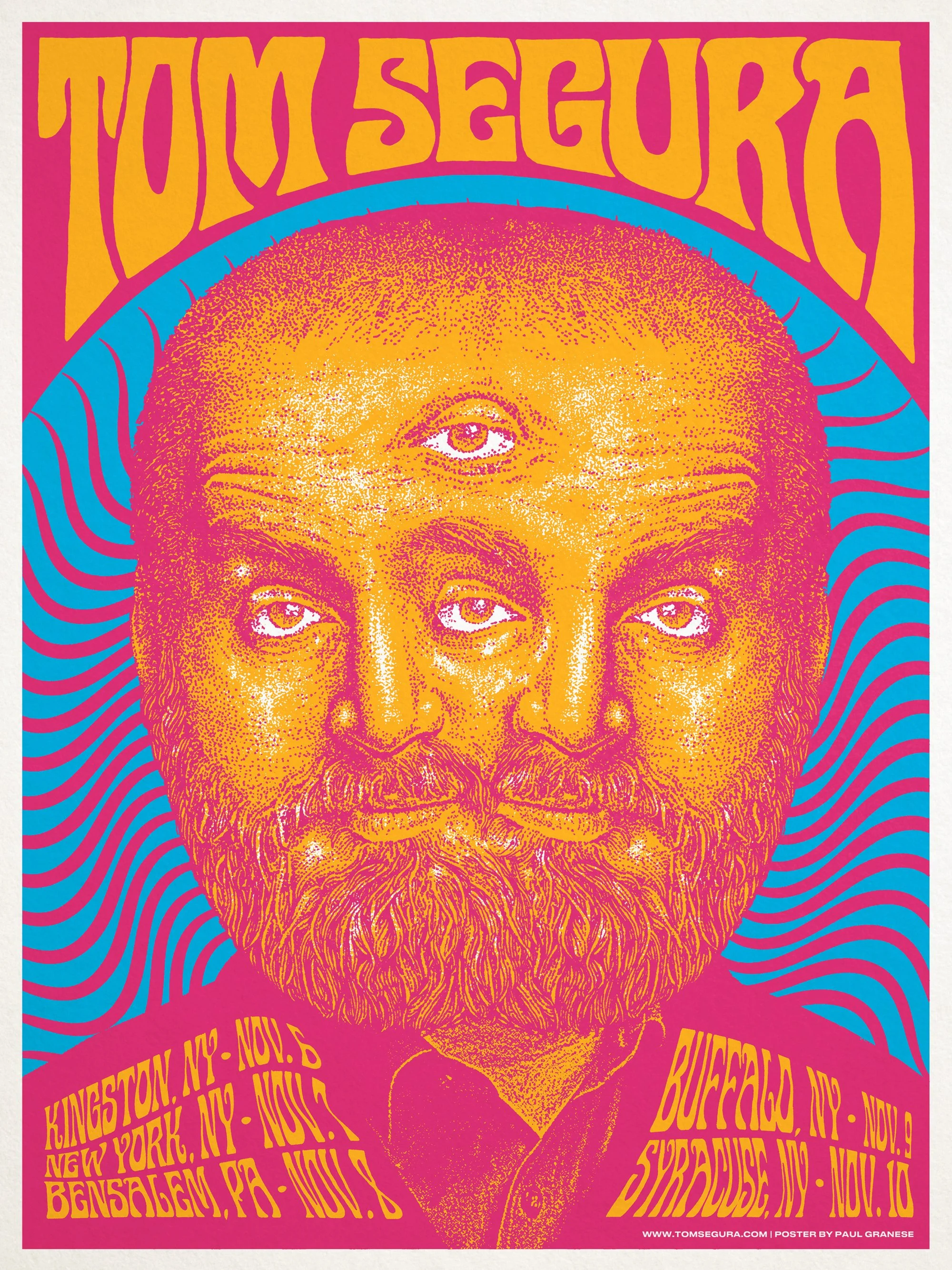 Tom Segura - Comedy - Poster Design - Merch Design - Paul Granese