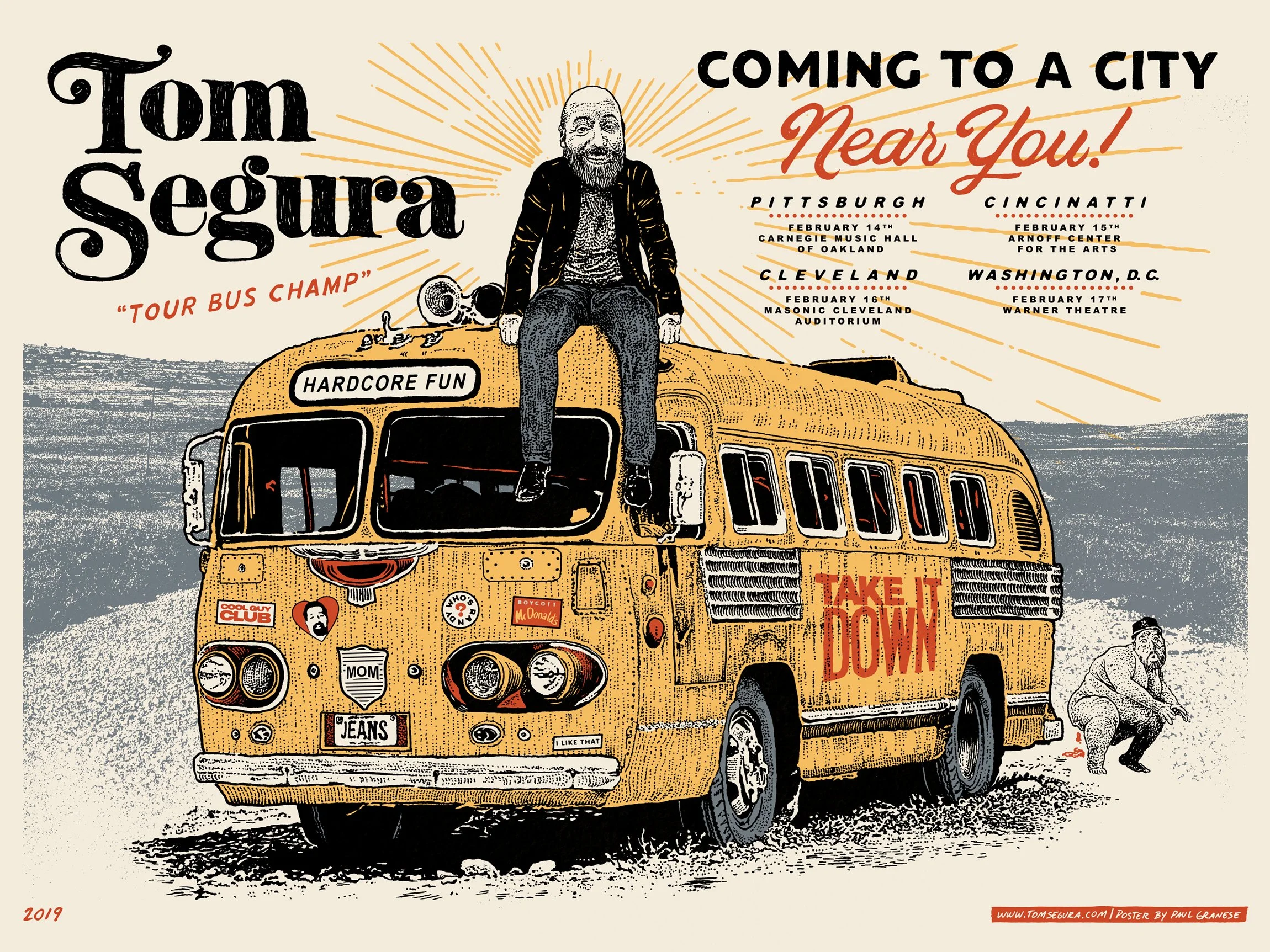 Tom Segura - Comedy - Poster Design - Merch Design - Paul Granese
