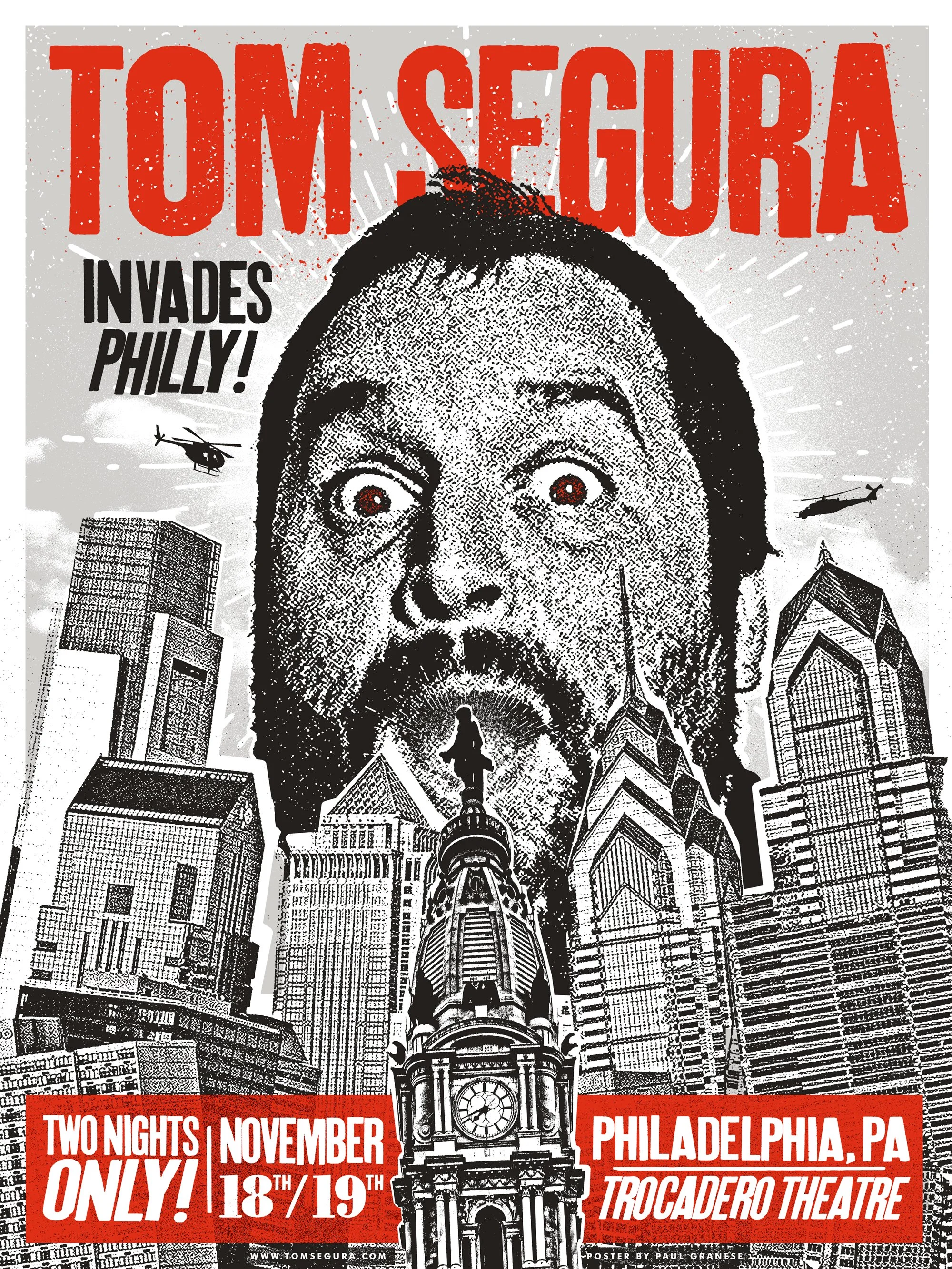 Tom Segura - Comedy - Poster Design - Merch Design - Paul Granese
