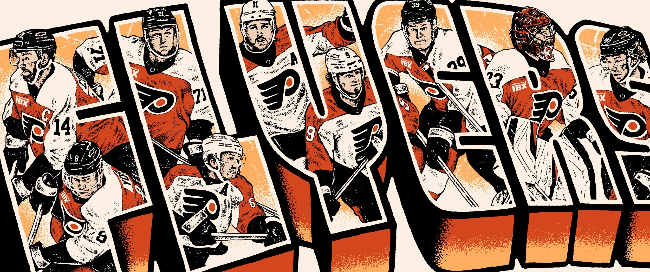 Graphic Design - Branding - Illustration | Philadelphia Flyers | Professional Sports Design by Souvenir Design Studio | Paul Granese - Philadelphia, PA