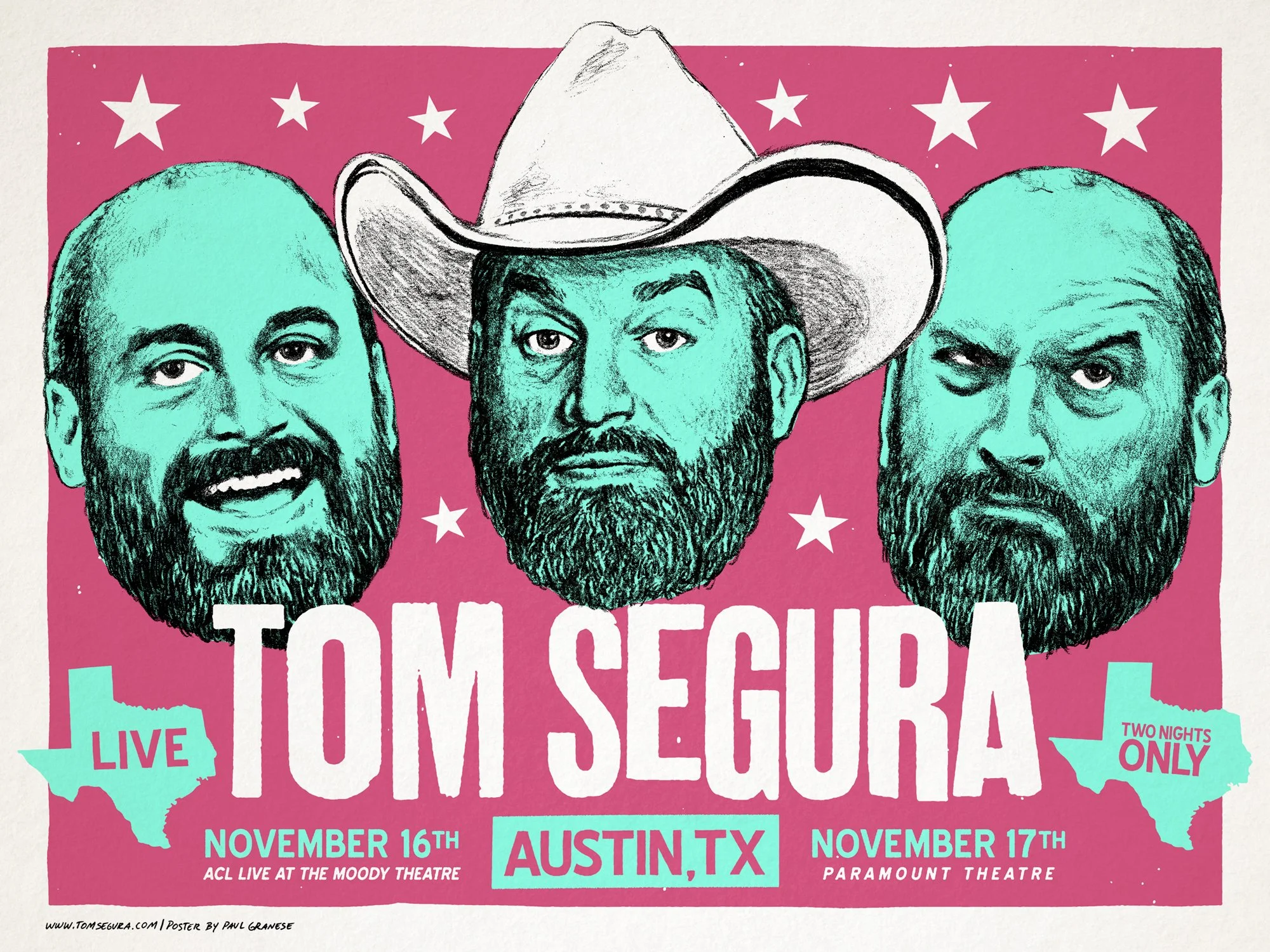 Tom Segura - Comedy - Poster Design - Merch Design - Paul Granese