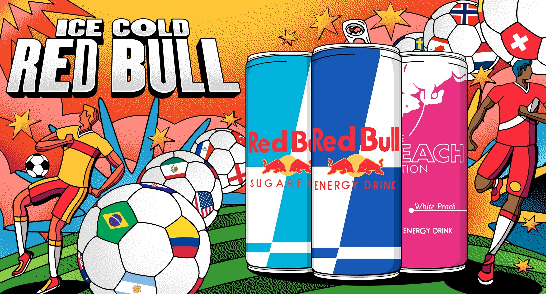 Graphic Design - Branding - Illustration | Red Bull Advertising Design by Souvenir Design Studio - Philadelphia, PA