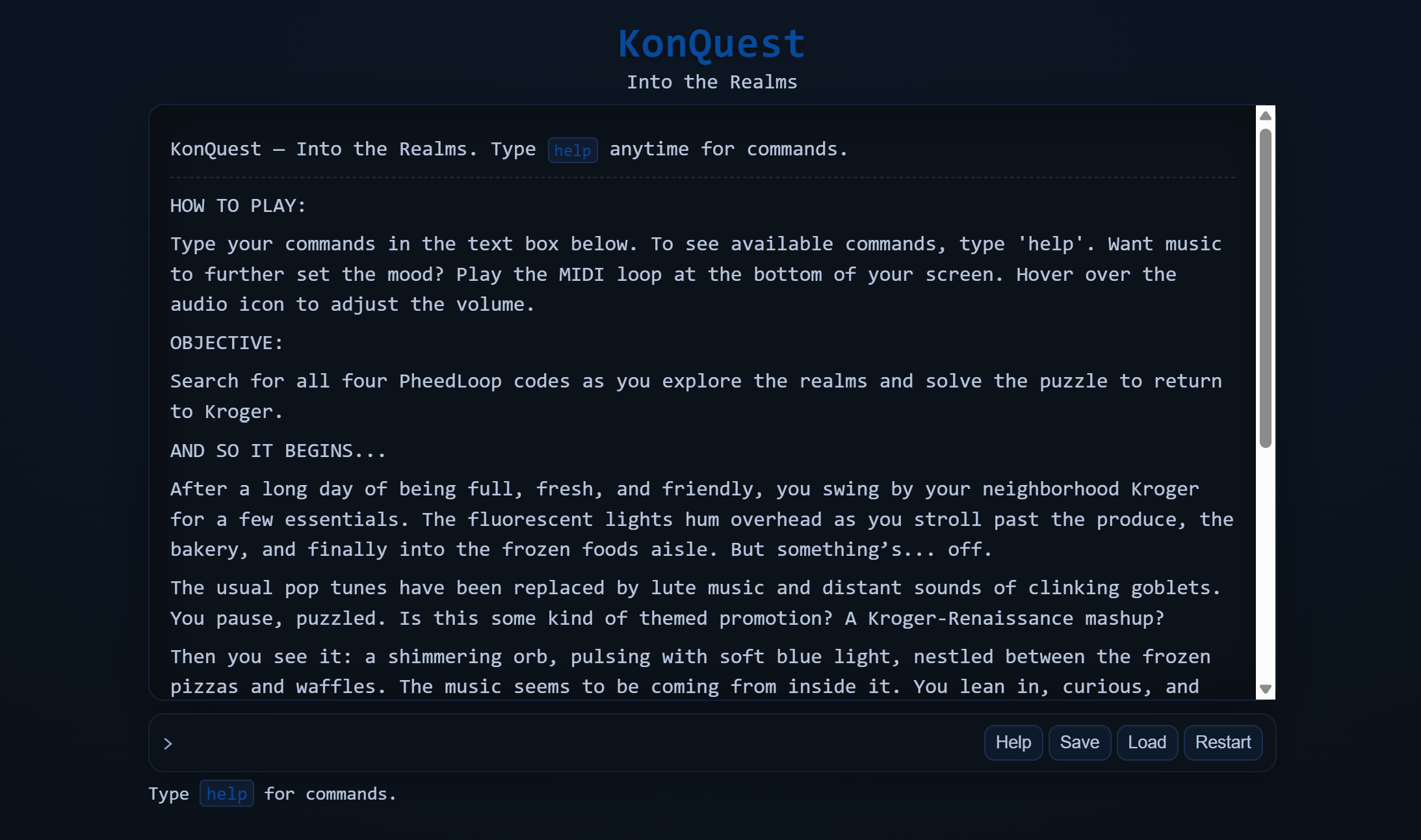 KonQuest Text Adventure