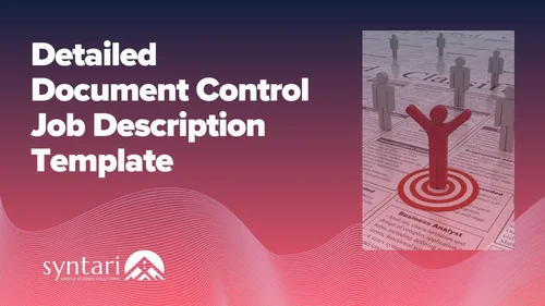 Document Controller Job Description Template | Syntari