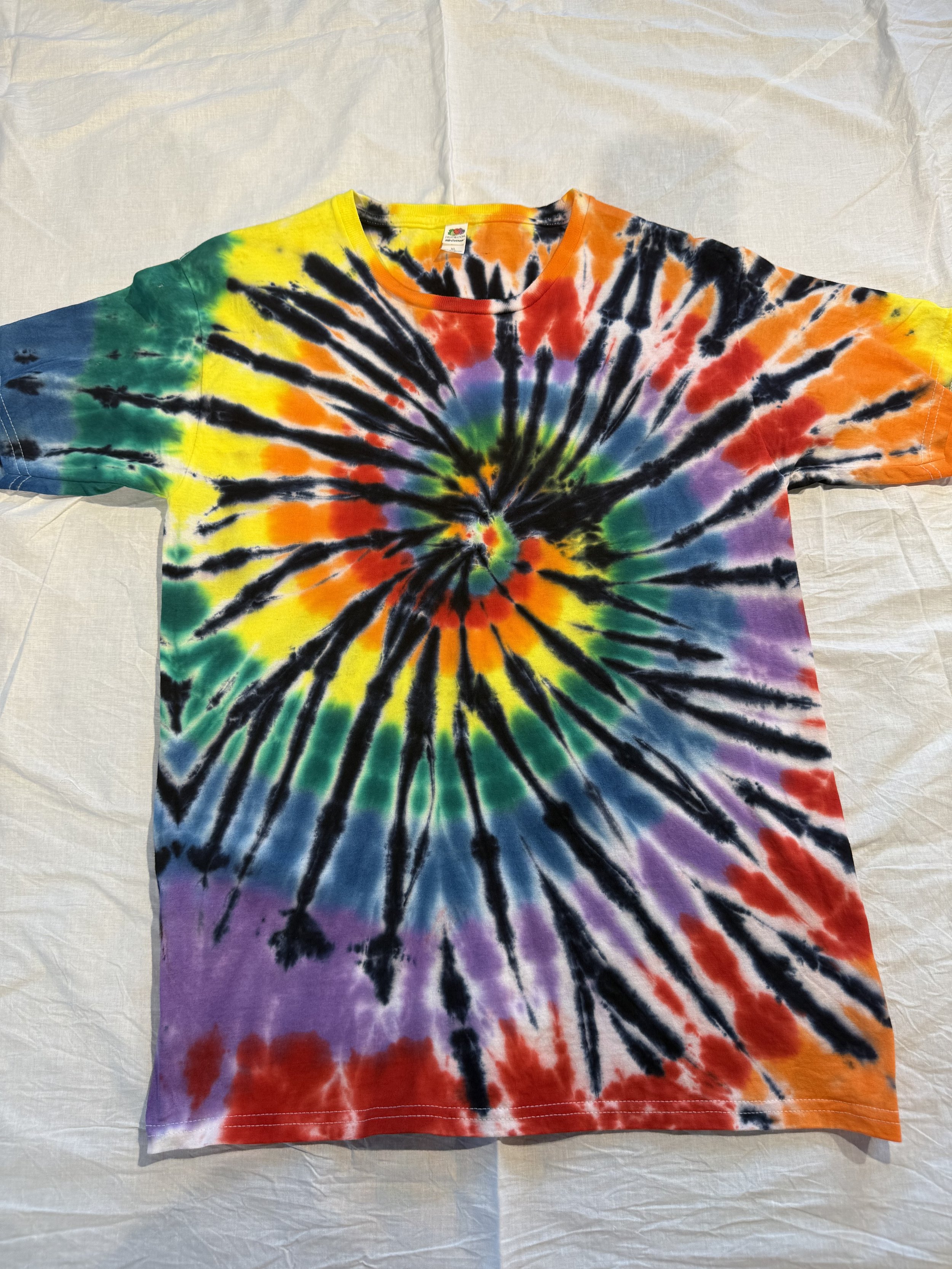 Rainbow Crackle Kids Tie Dye T-Shirt