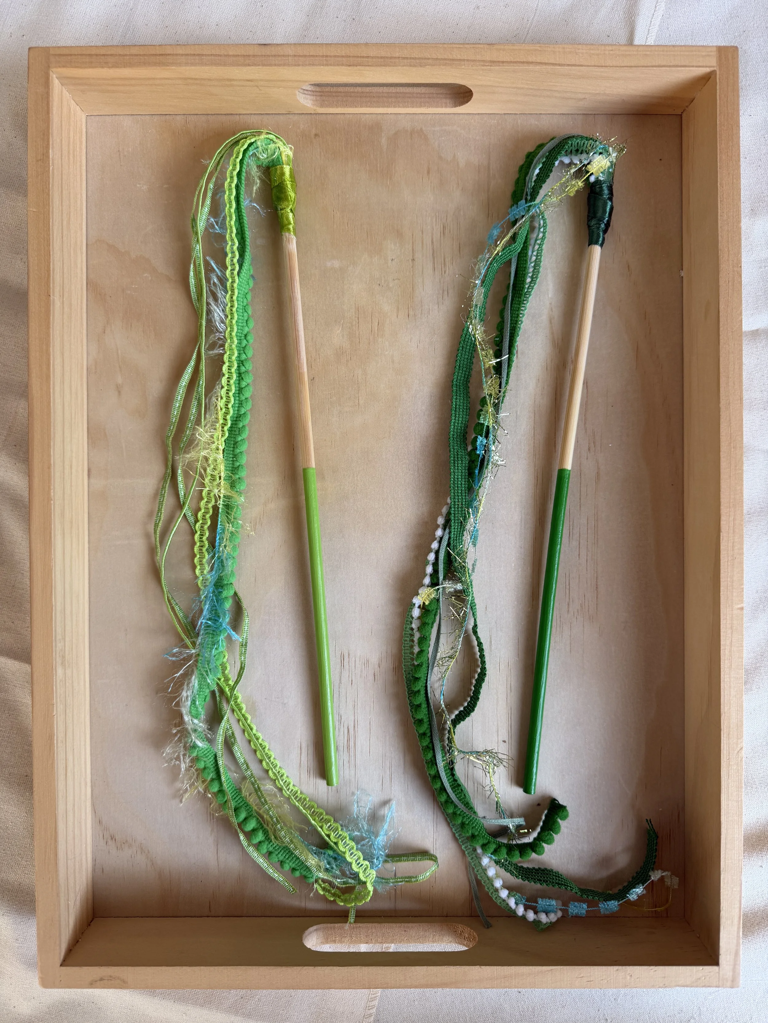 Ribbon Wands - Greens