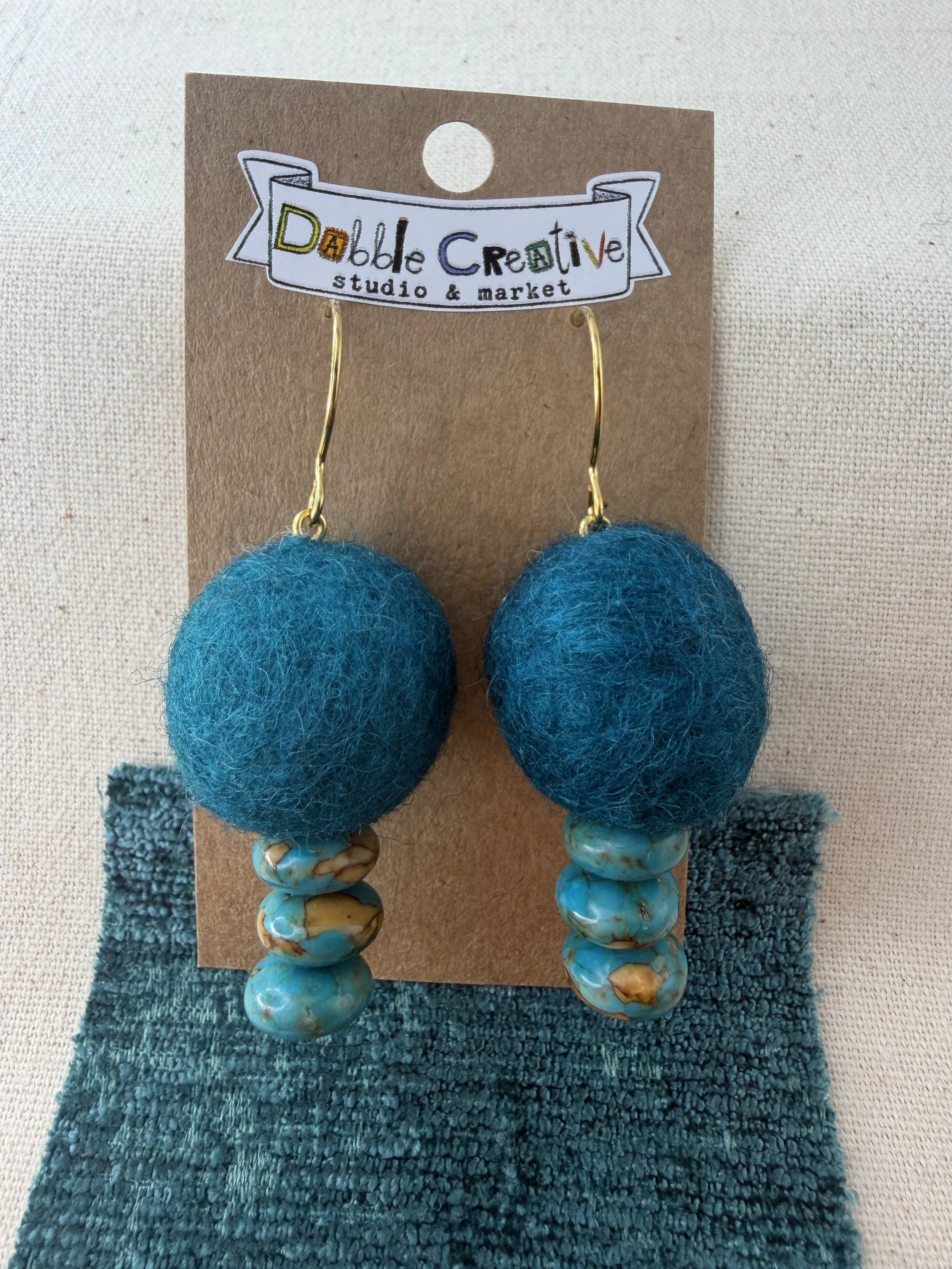 Wool & Whimsy - Teal Dangle
