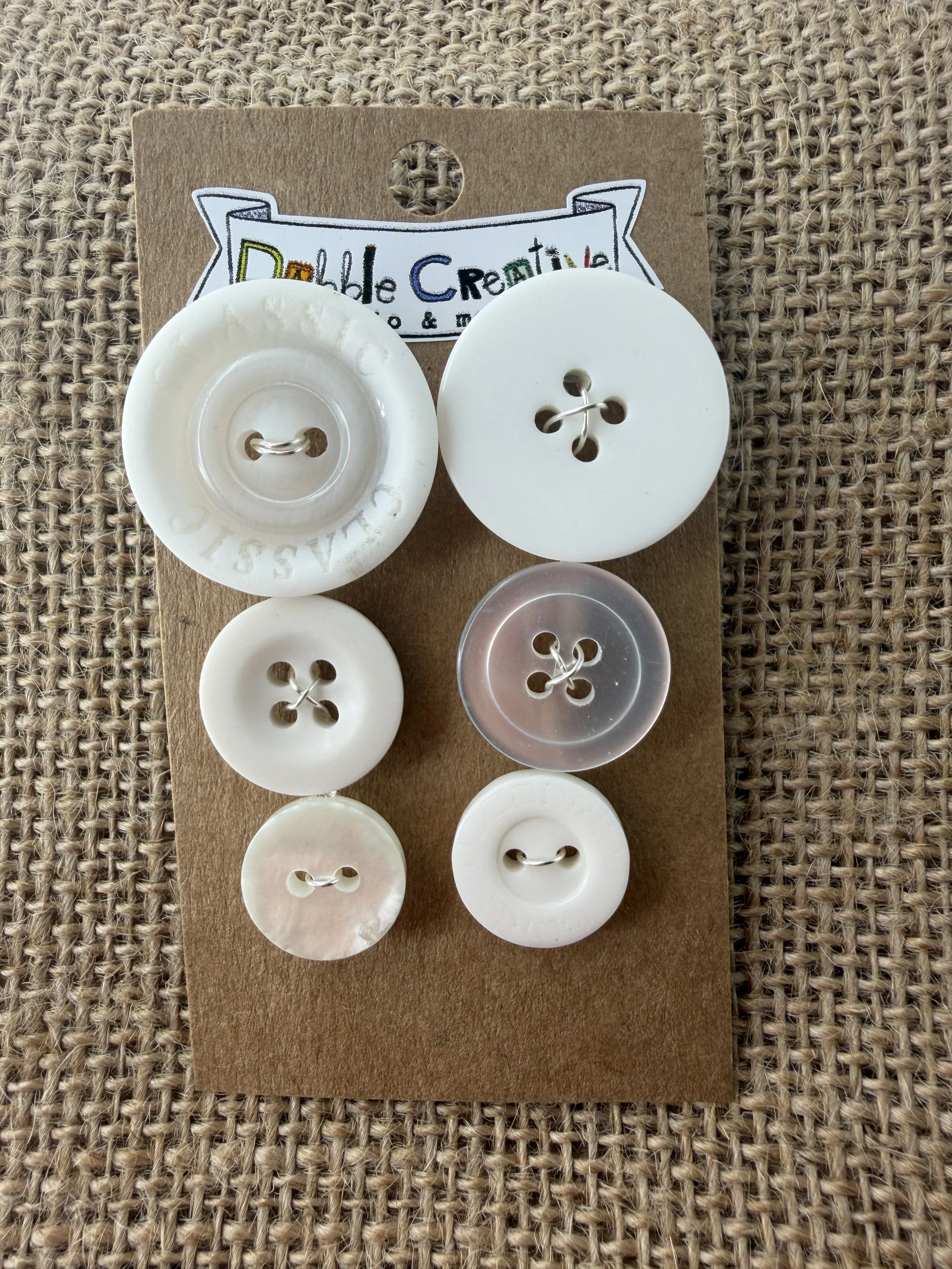 Cute as a Button - White 3