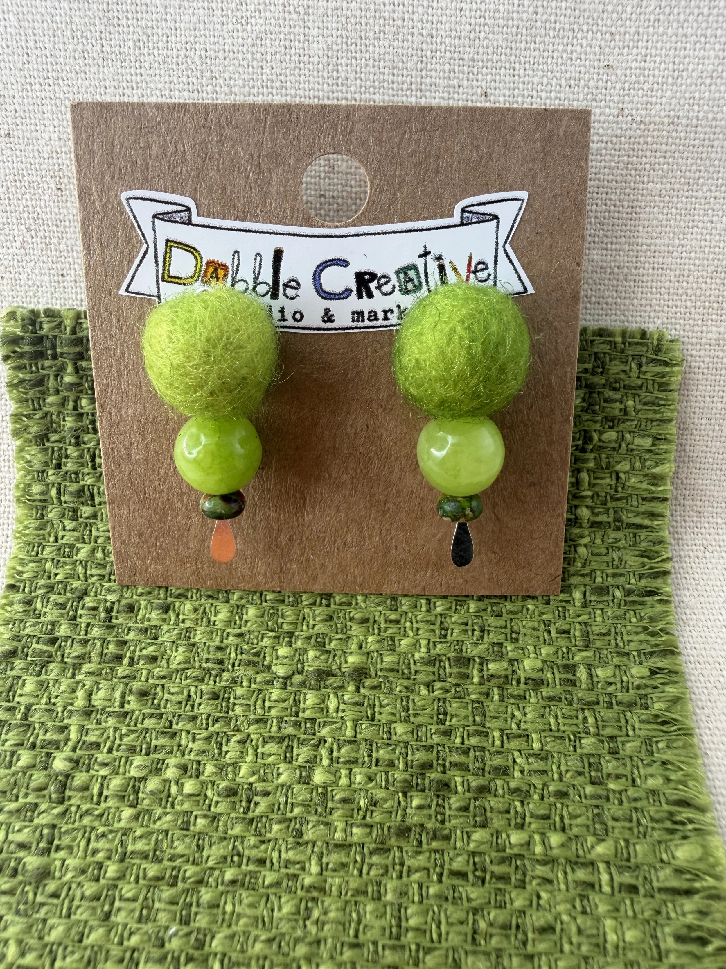 Wool & Whimsy - Lime Green Stud