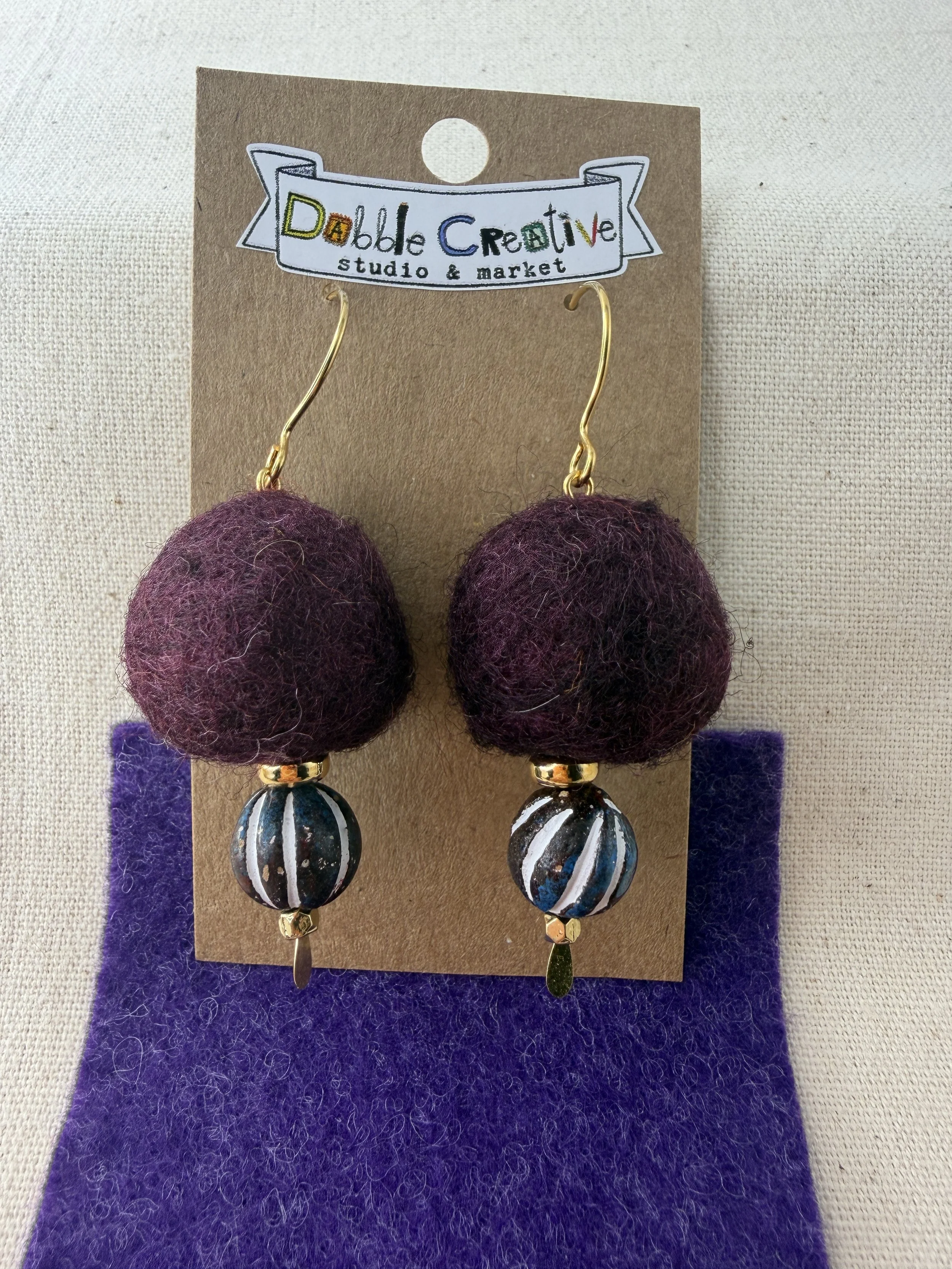 Wool & Whimsy - Plum Dangle
