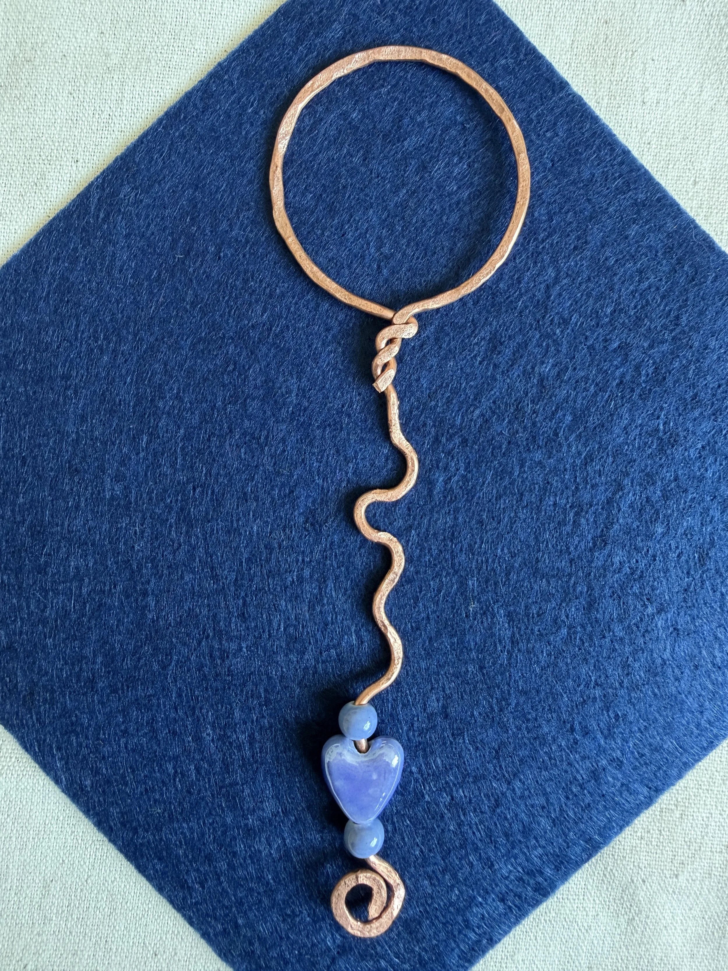 Bubble Wand - Hammered Copper, Blue