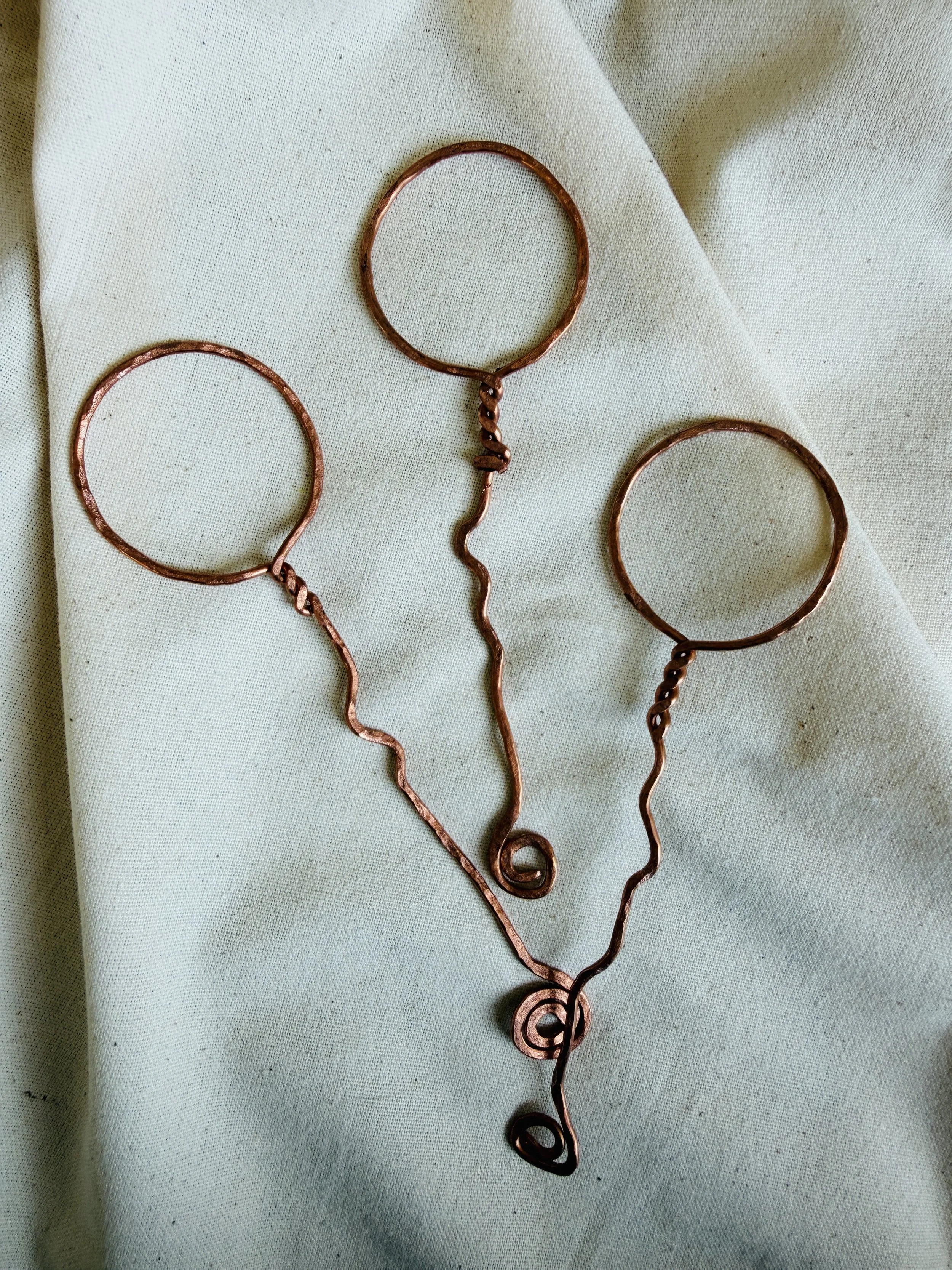 Hammered Copper Bubble Wands