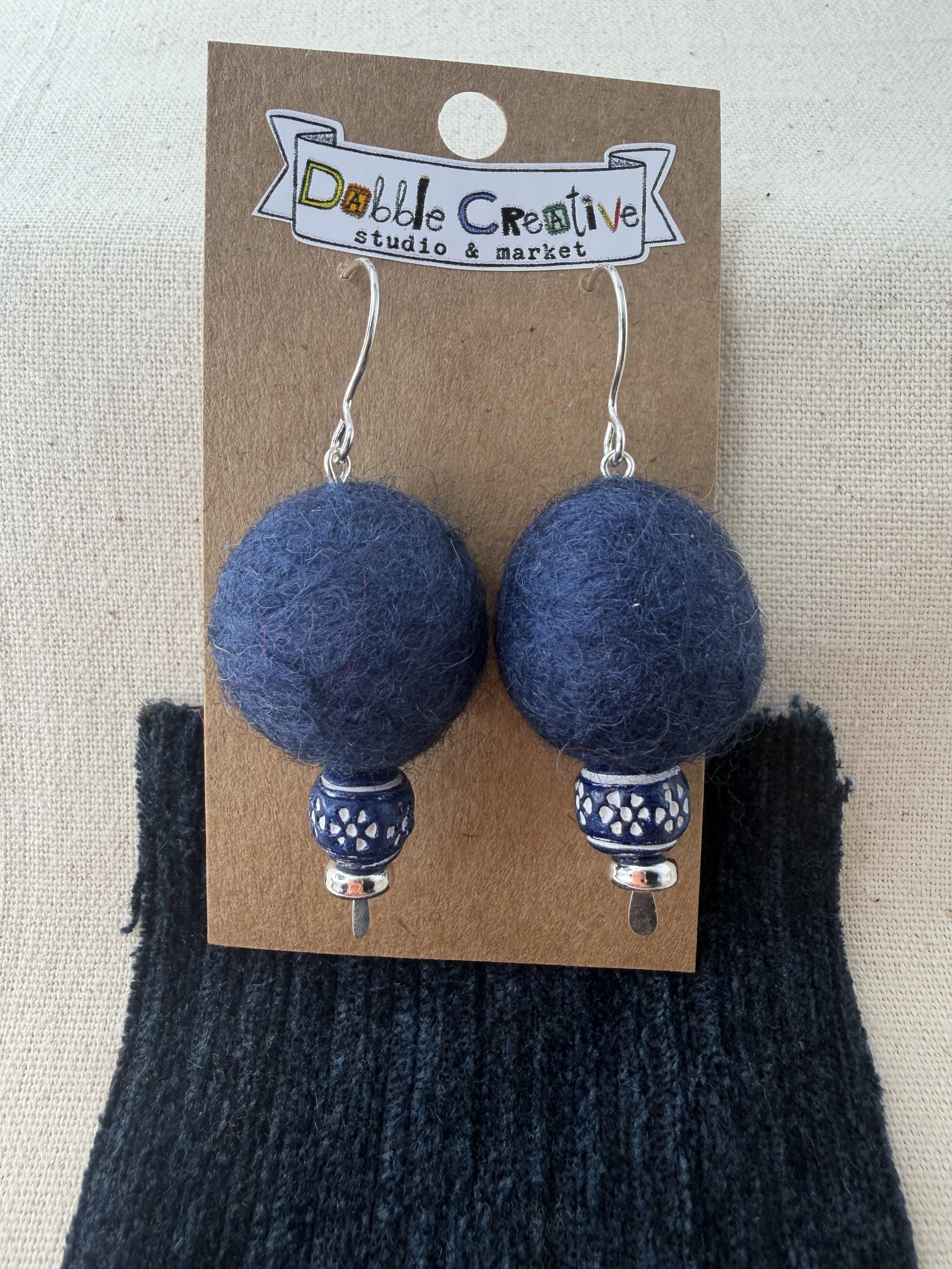 Wool & Whimsy -  Denim Dangle