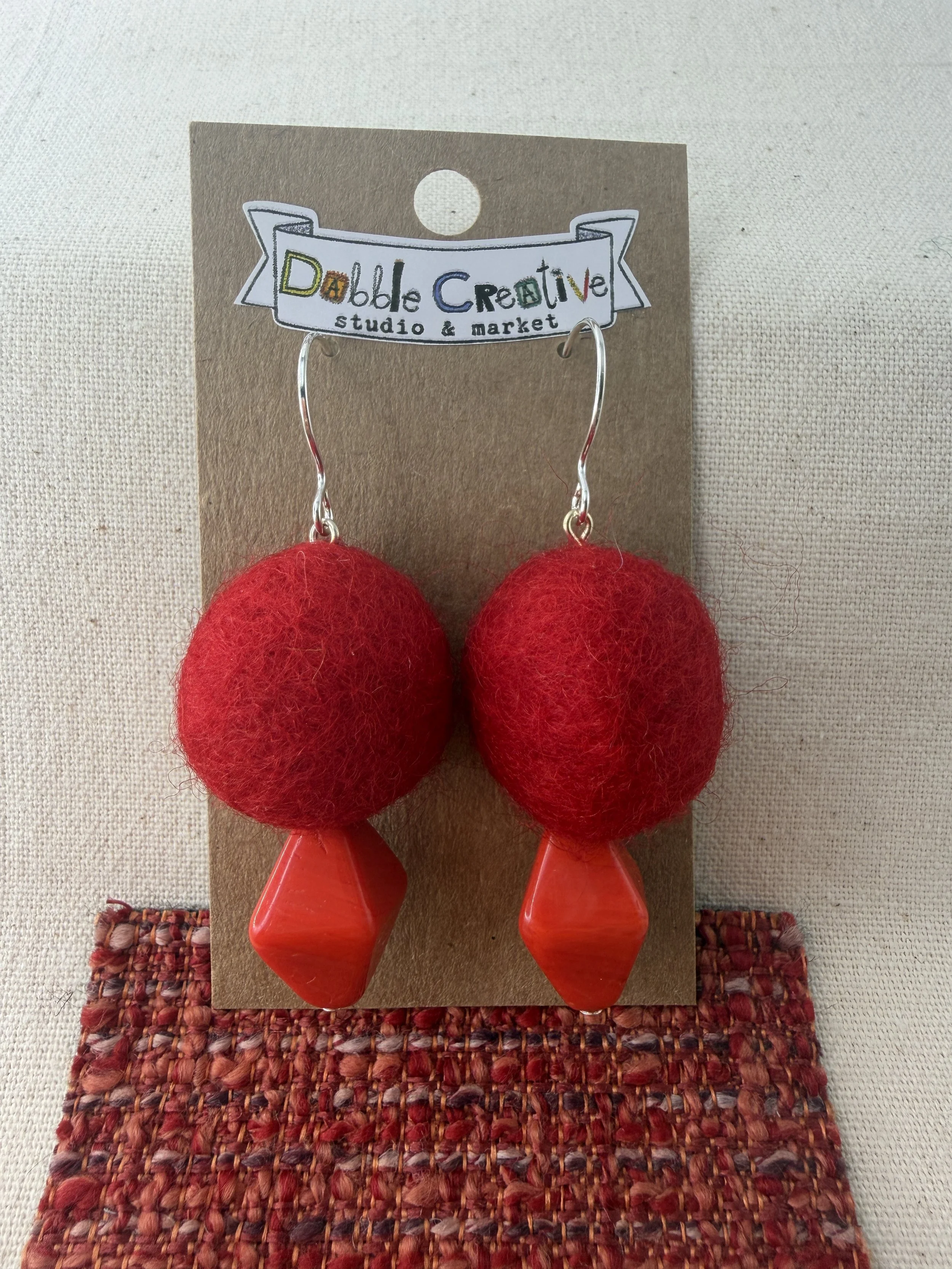 Wool & Whimsy - Red Dangle