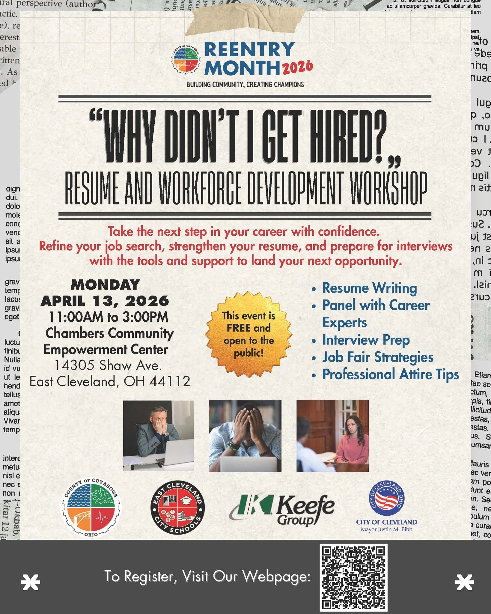 We had a fantastic time today at the &ldquo;Why Didn&rsquo;t I Get Hired?&rdquo; Workforce Development Workshop! 📝✨

As part of Reentry Month 2026, we joined forces with the community at the Chambers Community Empowerment Center to help job seekers 