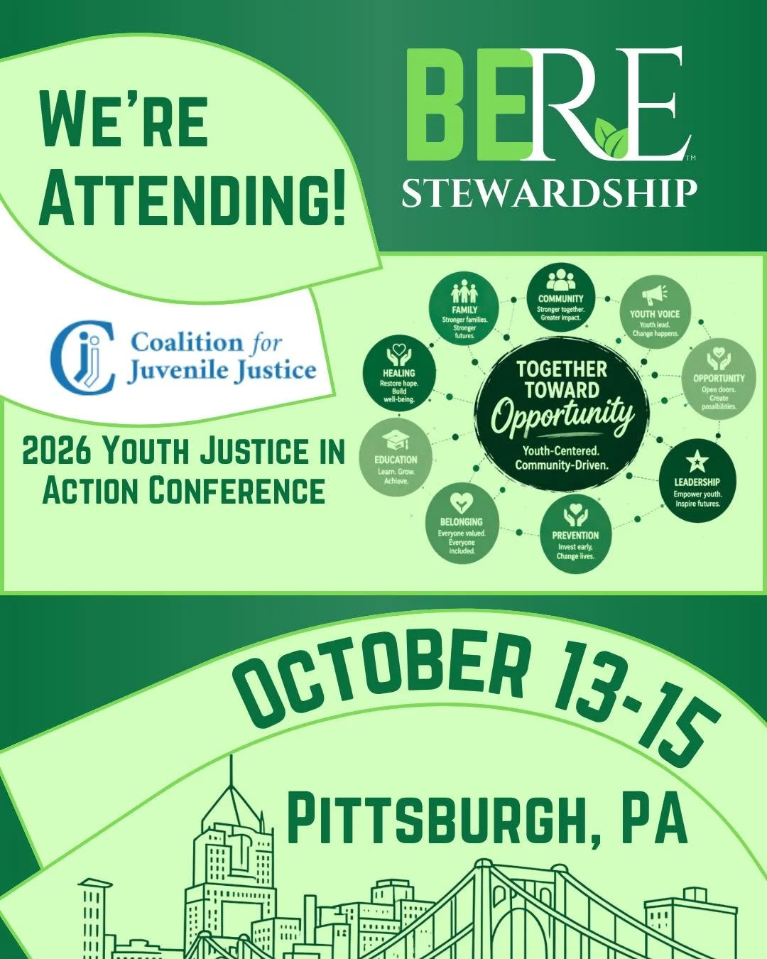 We&rsquo;re headed to Pittsburgh! ✈️

Our President, Ethan Harris, MBA, CFHC, will be attending the Coalition for Juvenile Justice 2026 Youth Justice in Action Conference this week!

If you&rsquo;ll be there, connect with Ethan to learn more about Be