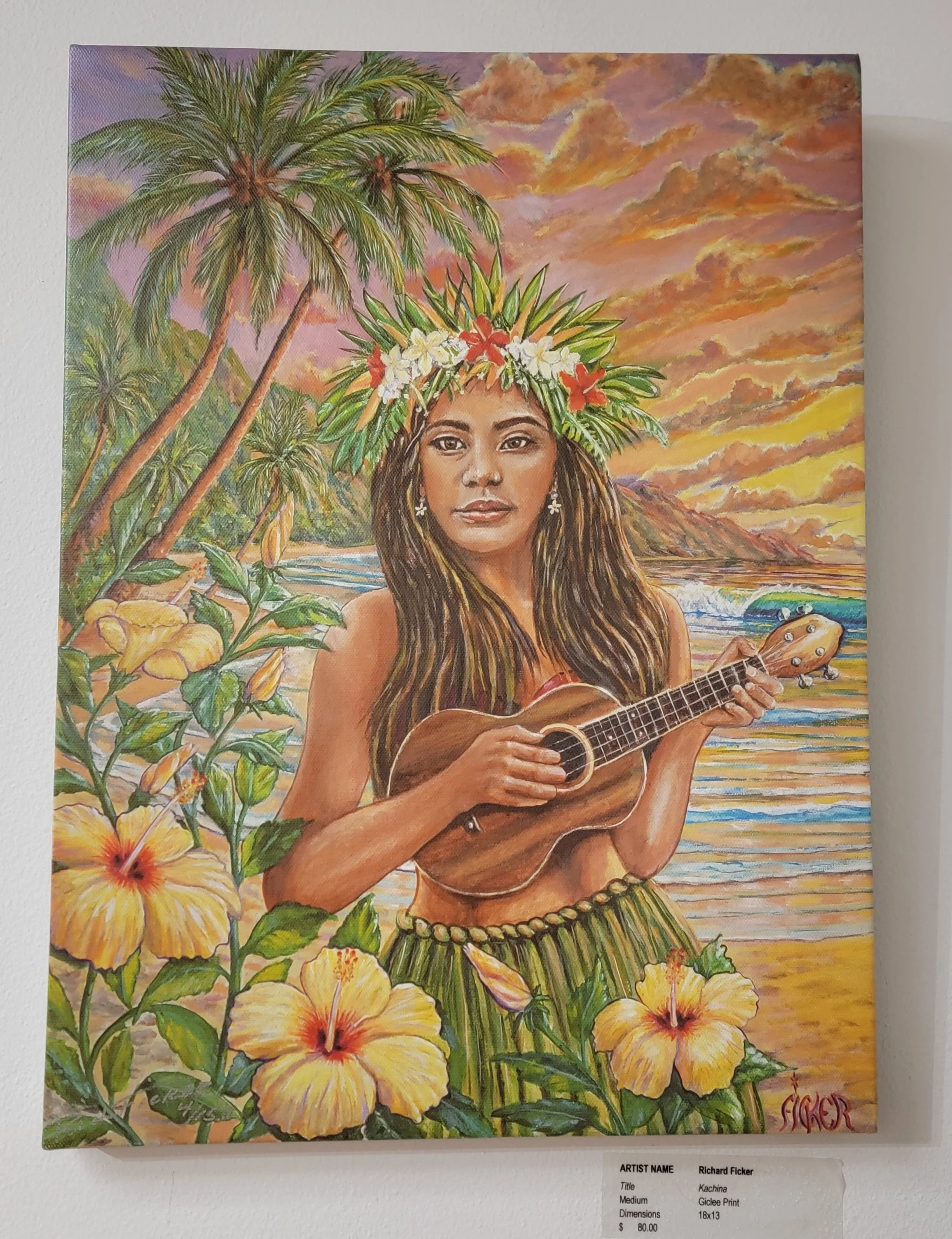 Ukulele Giclee 18x13 by Richard Ficker $80.00