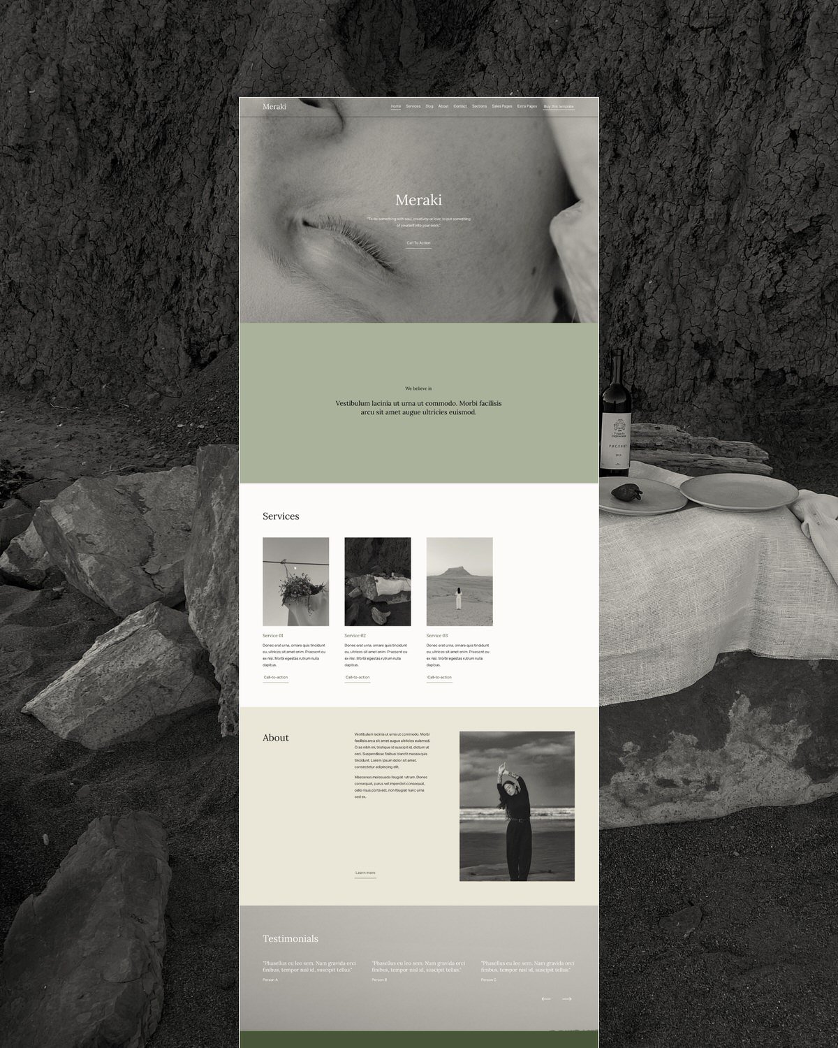 Meraki Squarespace Template