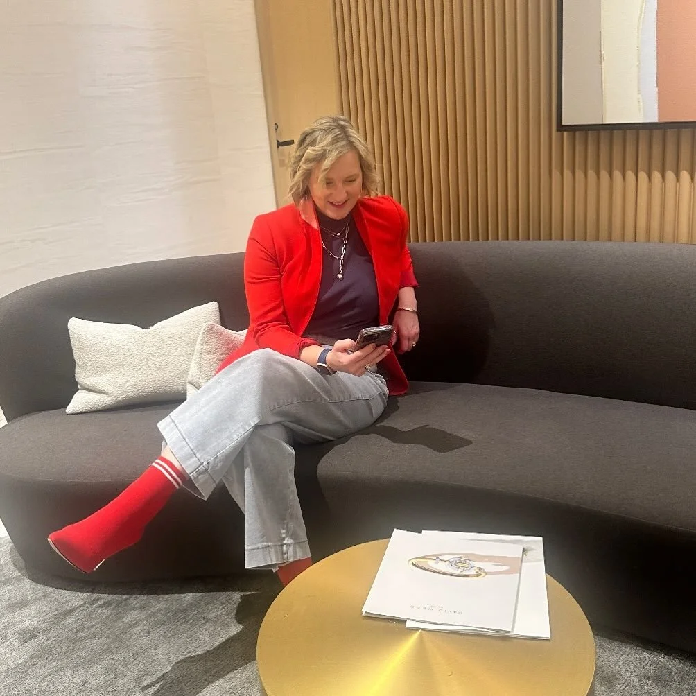Power moves, but make it comfortable.&rdquo;

Red blazer. Red boots. Grey jeans. Grey top. One stylish stylist getting things done.

Who says workwear can&rsquo;t feel bold and comfortable at the same time? Pamela&rsquo;s mix of sharp tailoring and e