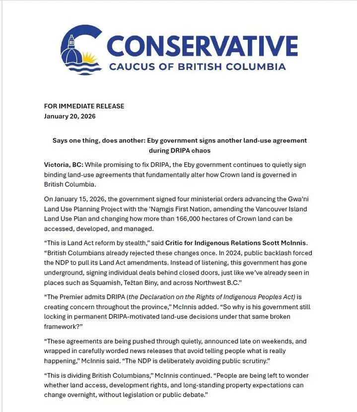 Public lands belong to all British Columbians.

Government keeps signing land use agreements that change access and management of Crown land, often with little public visibility until after the fact.

This growing patchwork is creating uncertainty fo