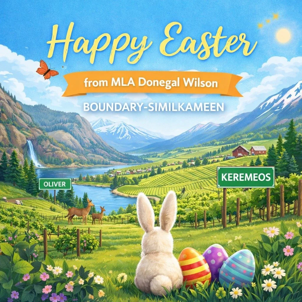 Happy Easter from across Boundary Similkameen 🐣🌷

Grateful for this beautiful region we call home and the strong communities that make it so special. Wishing you all a wonderful weekend with family, friends, and a little time outdoors.