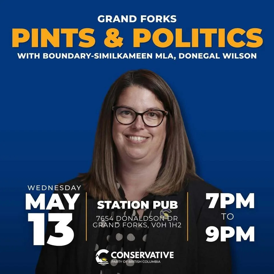 Pleased be advised that tonight's event will be held UPSTAIRS in the Station Pub in Grand Forks between 7-9pm.