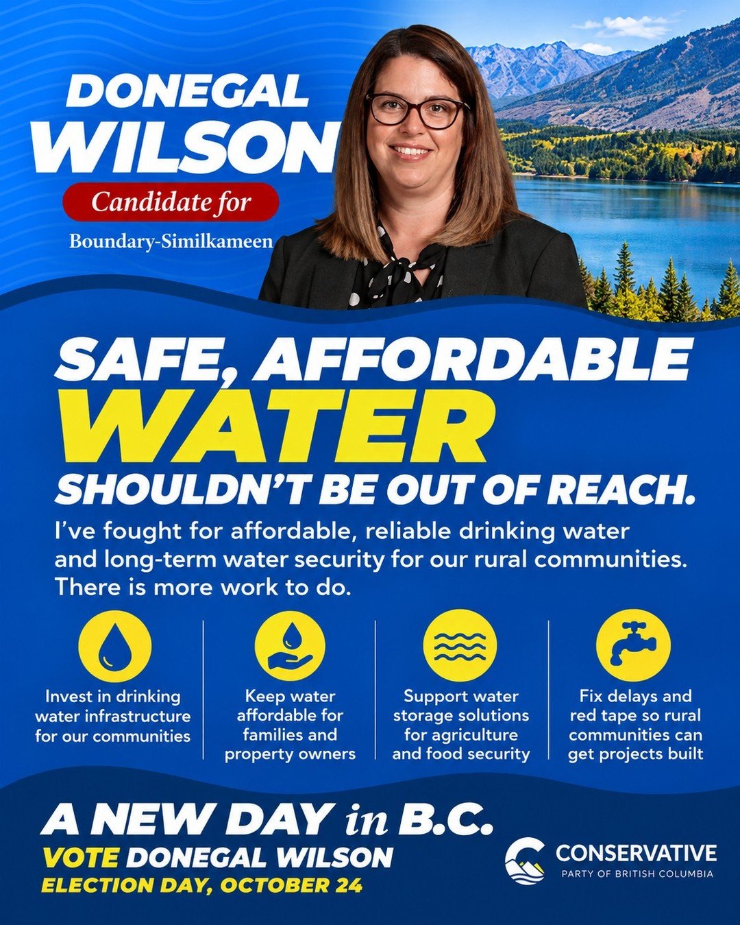Access to safe, reliable and affordable drinking water has been one of the recurring issues I have worked on across Boundary-Similkameen.

The challenge looks different in every community. Heritage Hills and Skaha Estates have faced the cost of major