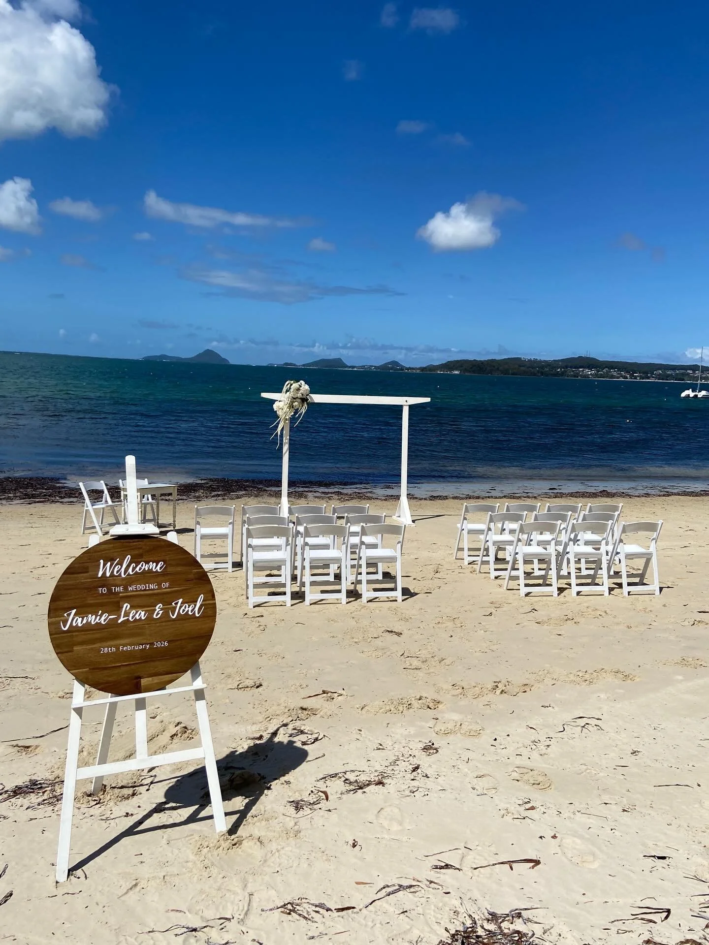 Congratulation to the beautiful Jamie Lea &amp; Joel on their special day ✨
-
-
-
#beachwedding #love #married #couple #newyeventcollective