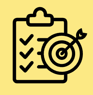 Icon of checklist and target symbolizing travel goals and planning — Shabby Sheek Abroad