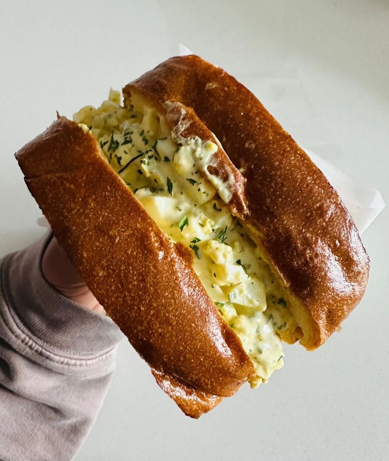 Say Y.E.S 🙂&zwj;↕️ to the Yuzu Egg Salad sandwich. 
Available every Wed-Sun. 8am-3pm at 1024 Woodland St. behind @budsandbrewseast