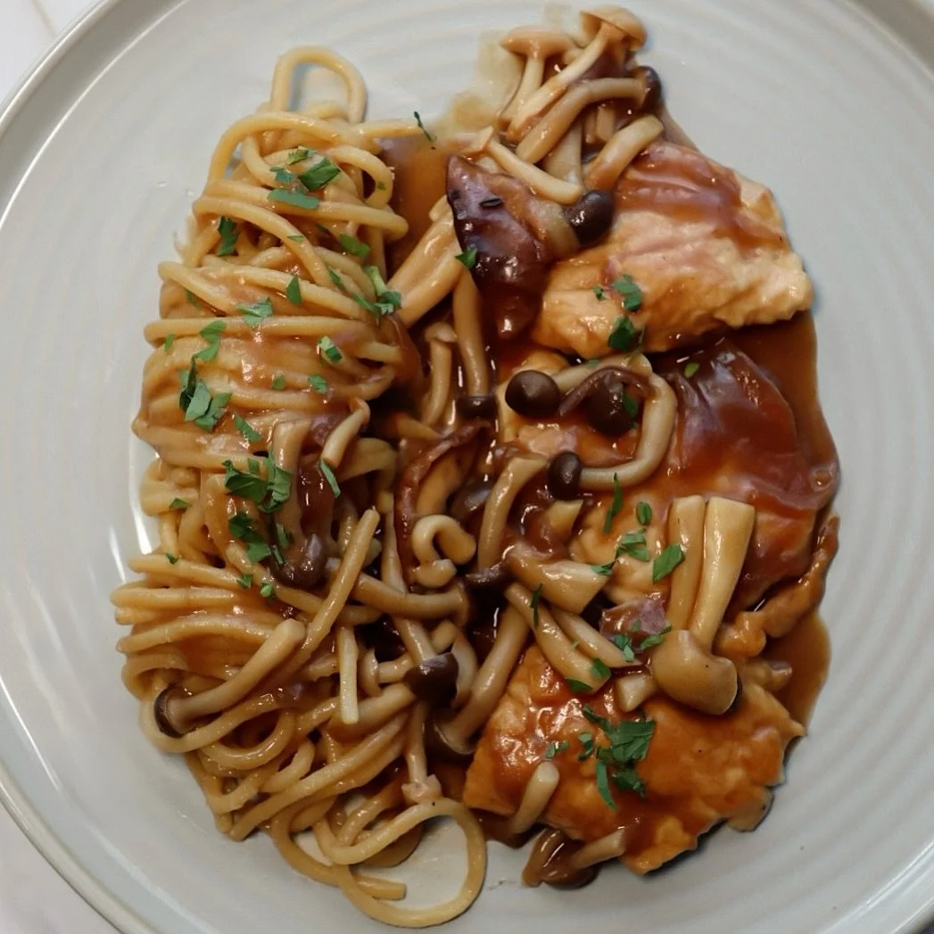 A warm embrace of Marsala wine, tender chicken, and buttery mushrooms. Come savor our Chicken Marsala every Nostalgia Night!