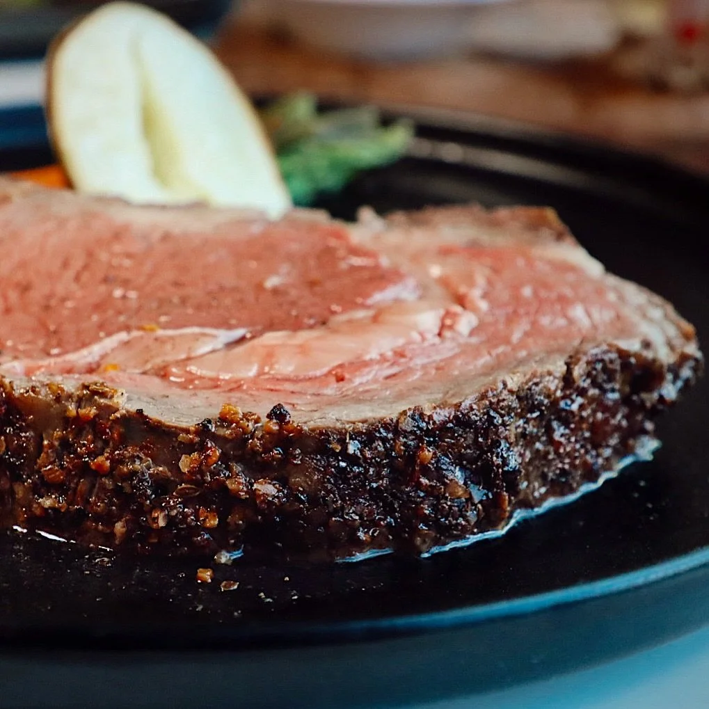A perfectly crusted Prime Rib will be waiting for you tonight for Nostalgia Night. Open at 4pm&mdash;Happy Thursday everyone #oldvillageinnogunquit