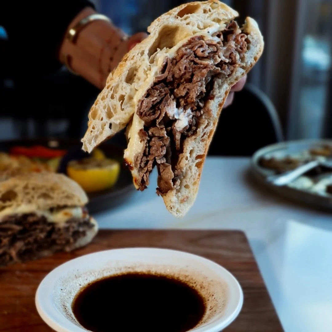 The customer favorite&mdash;our French Dip sandwich! Have you tried it yet?! #oldvillageinnogunquit