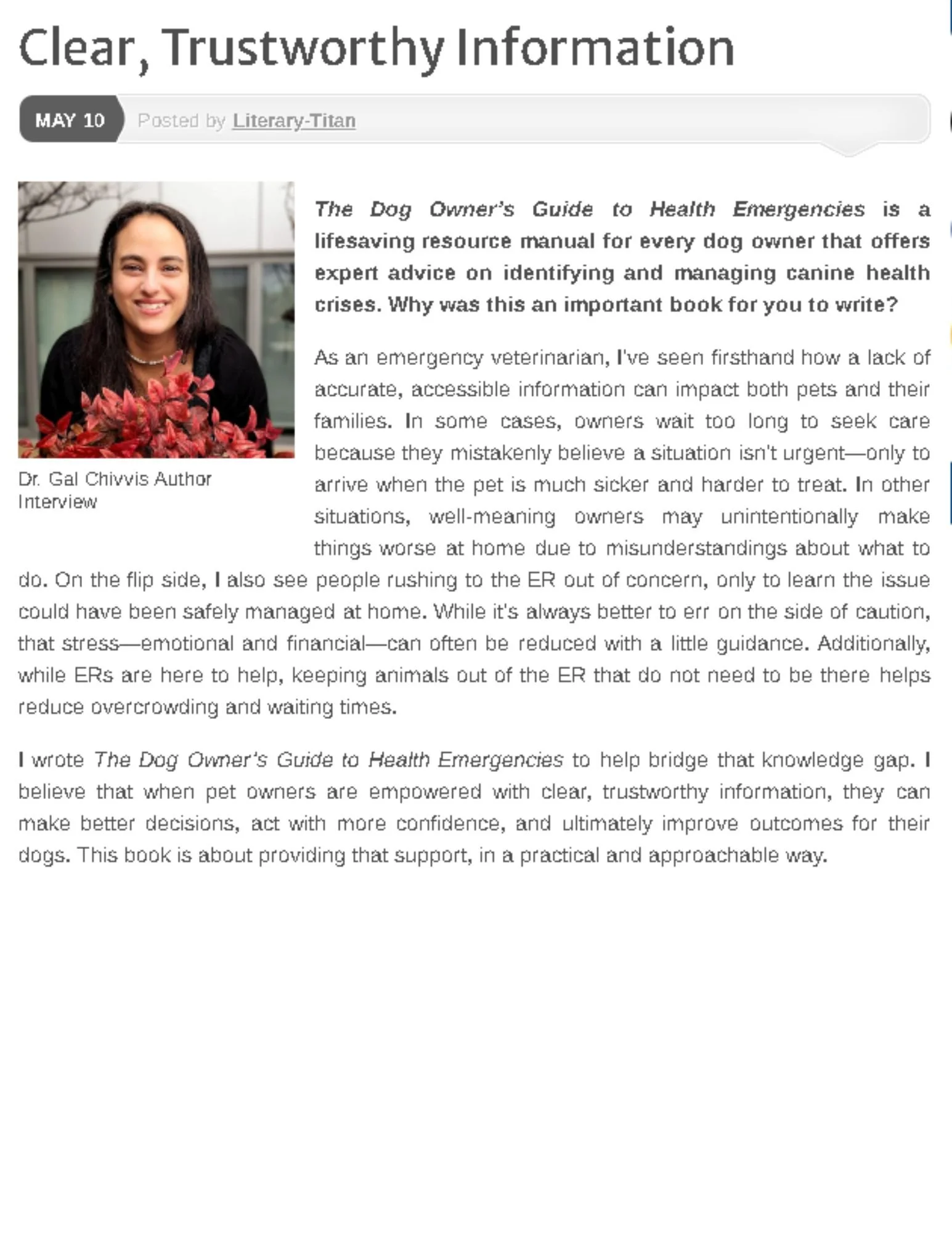 The Dog Owner’s Guide: Author Interview