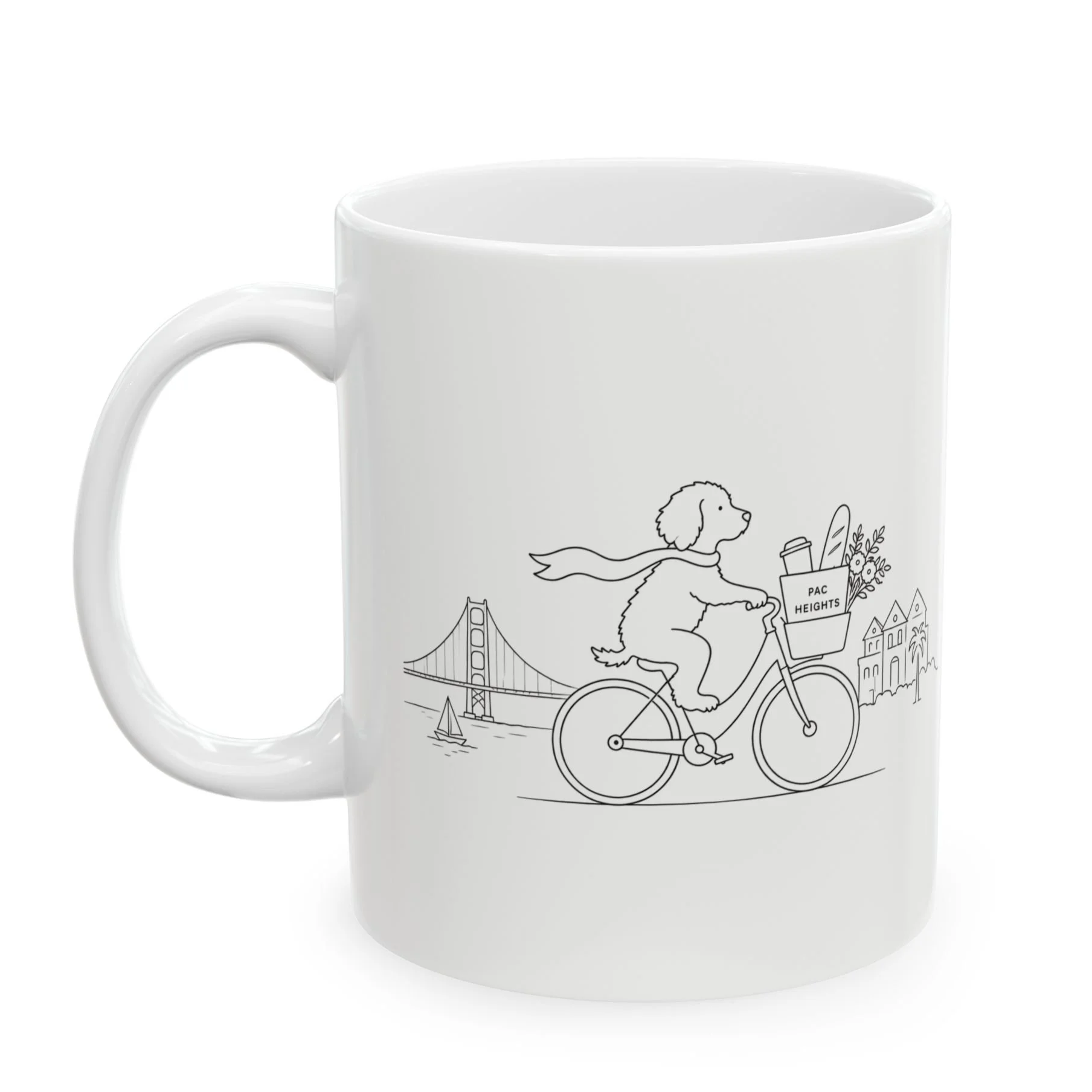 Pac Heights Doodle Ceramic Mug 11oz