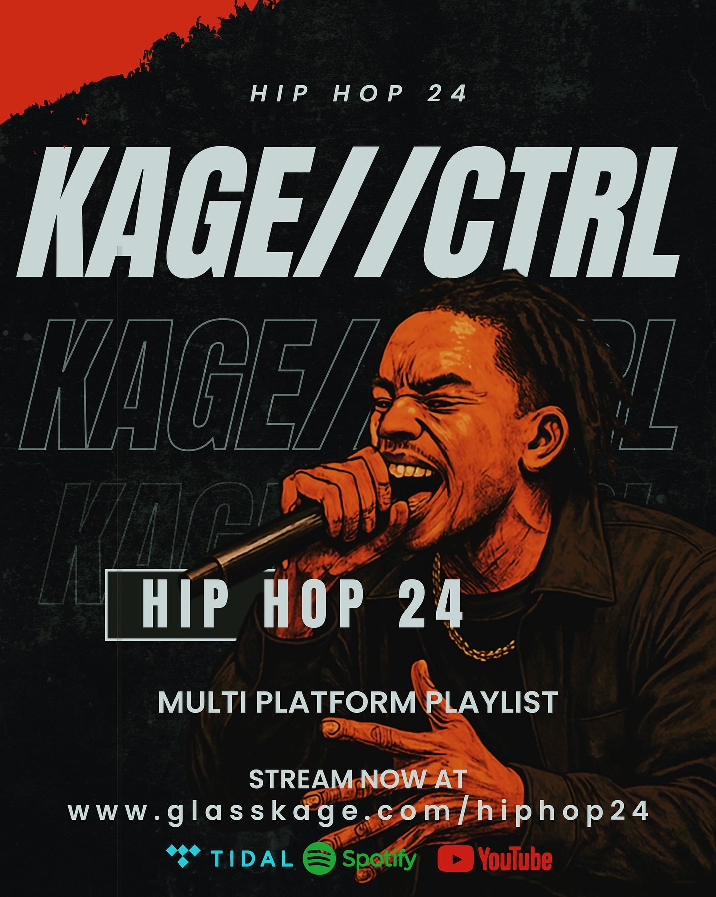 Welcome to the pulse of Hip Hop 🔥🔥🔥🔥🔥🔥 KAGE//CTRL HIP HOP 24 PLAYLIST Stream now on multiple platforms! Find it here at www.glasskage/hiphop24 🔥🔥🔥🔥 #hiphop24 #theglasskage #indieblog #playlisting #hiphopplaylist