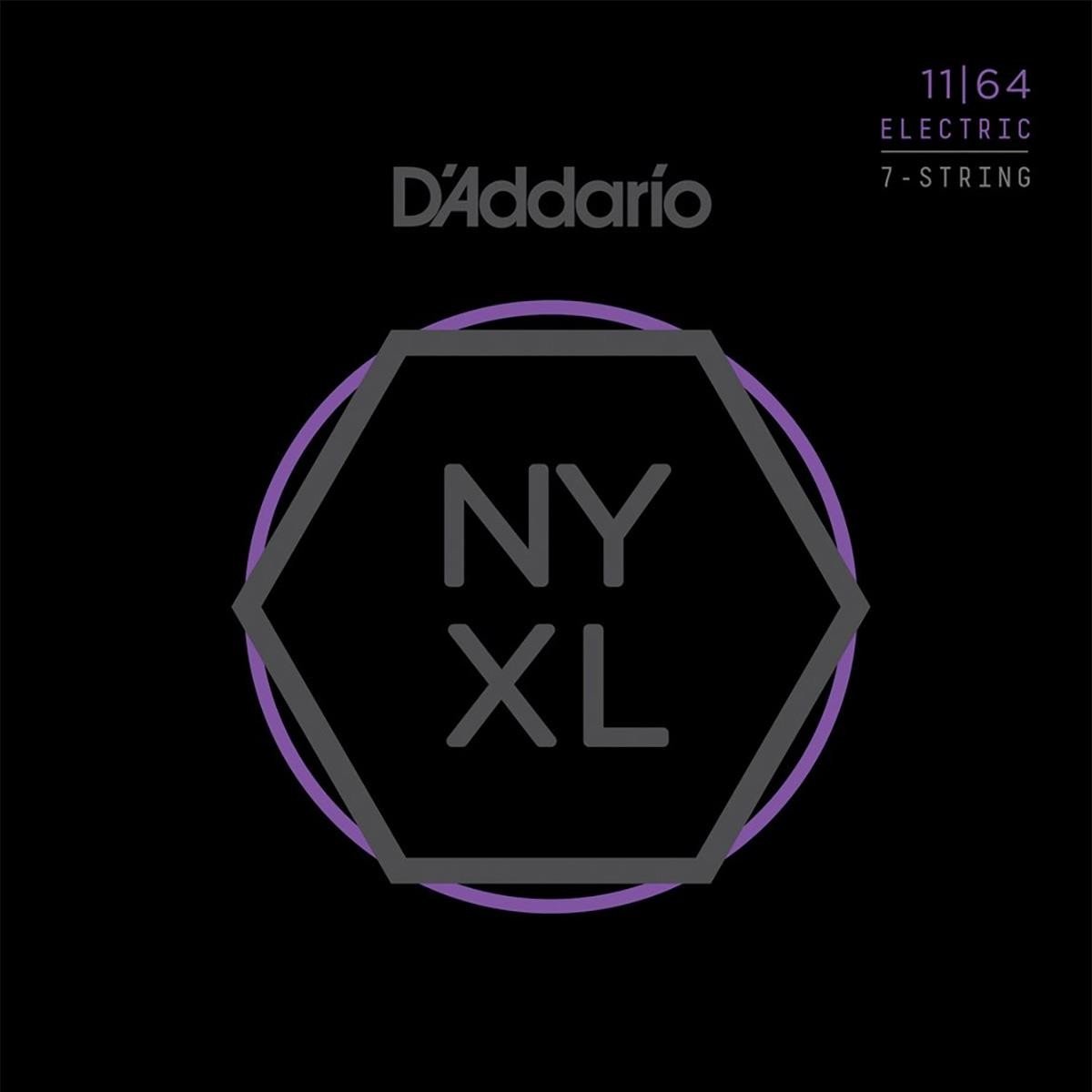 Cuerdas D’Addario NYXL 11-64 para Guitarra Eléctrica de 7 Cuerdas – Alta Resistencia y Tono Poderoso