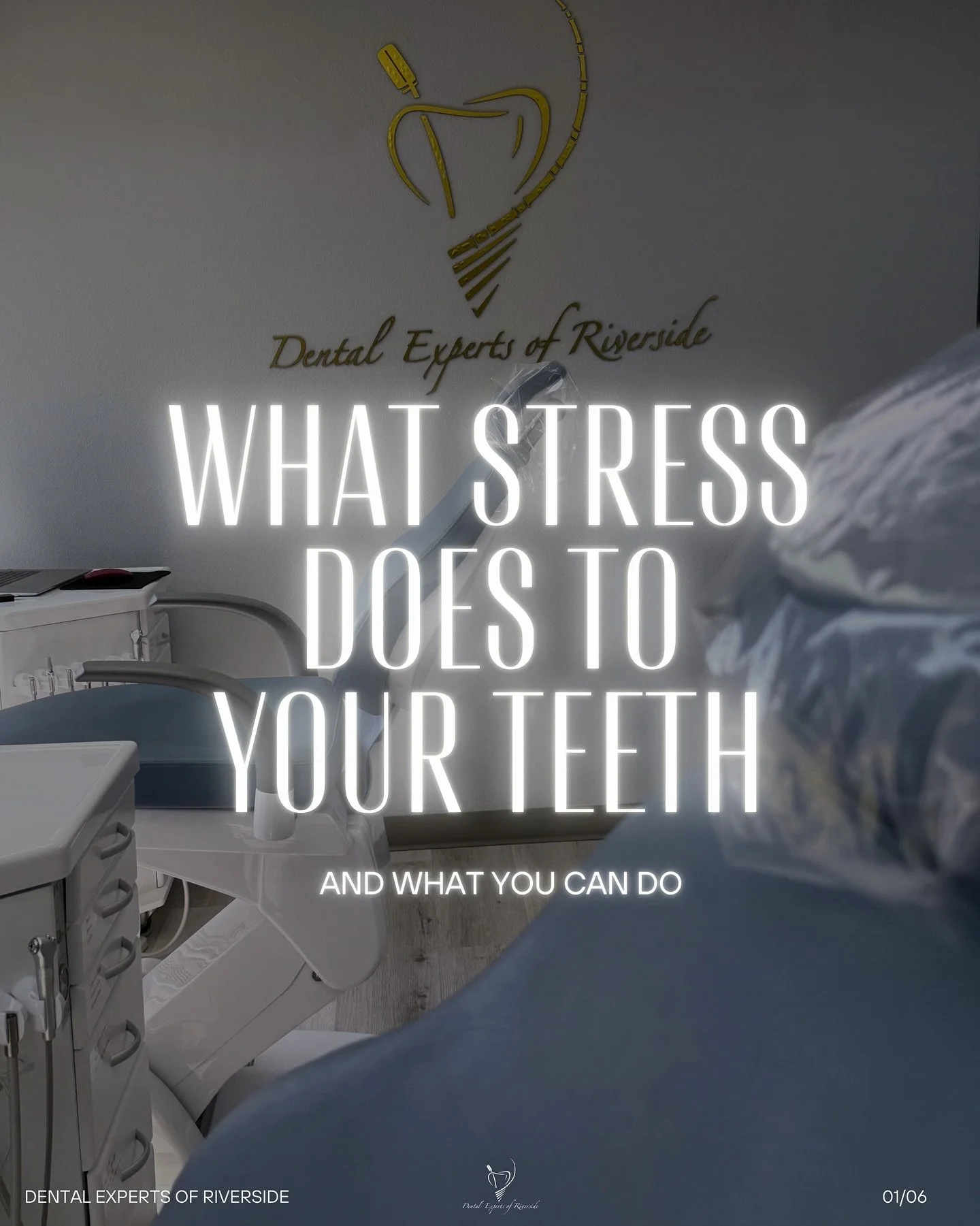 Did you know stress can mess with your teeth? 🦷 Check out our picture carousel to explore all the ways it shows up. If any of these symptoms look familiar, call Dental Experts of Riverside at 951-206-5006 to see if you qualify for a night guard! 🦷✨