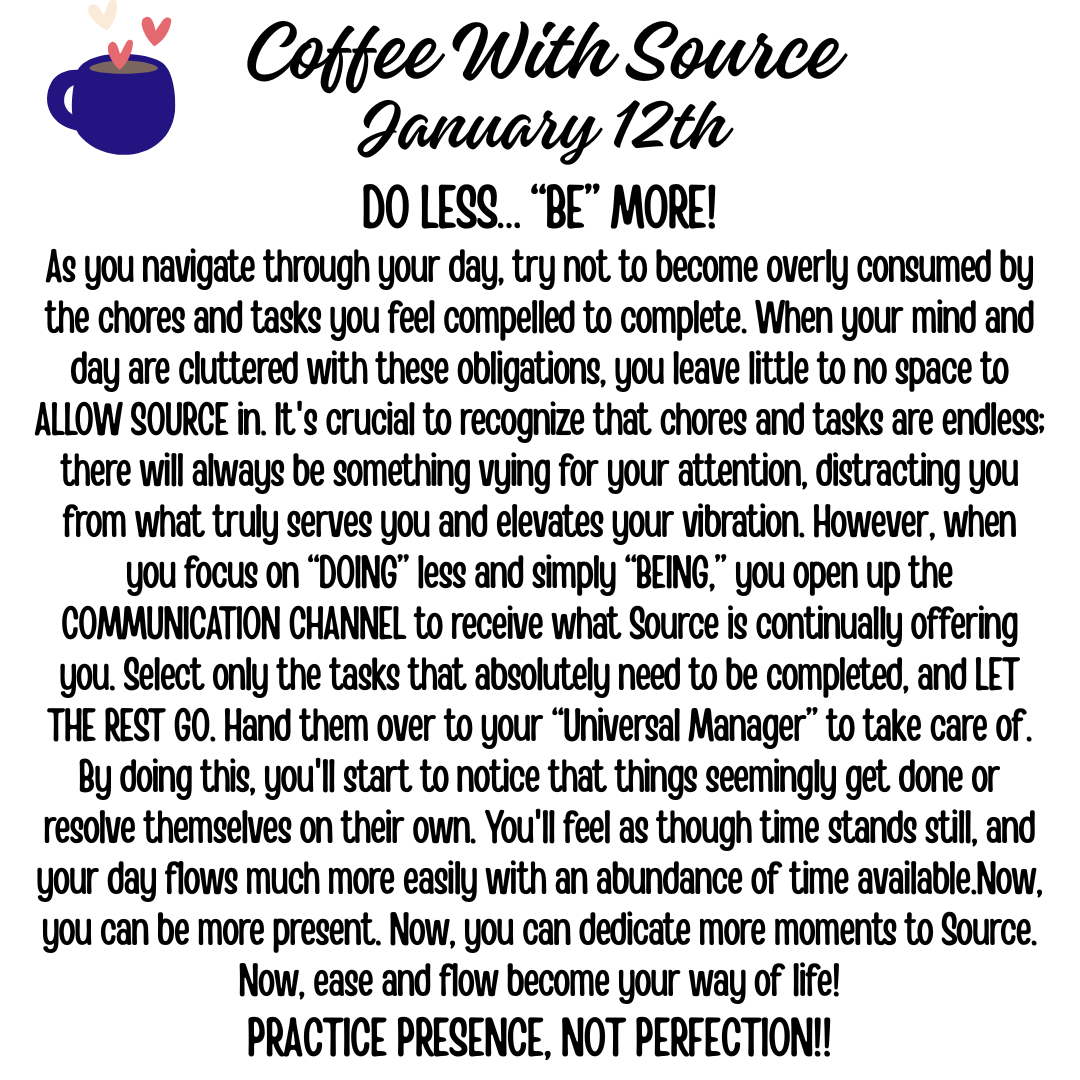 DO LESS….”BE” MORE!!