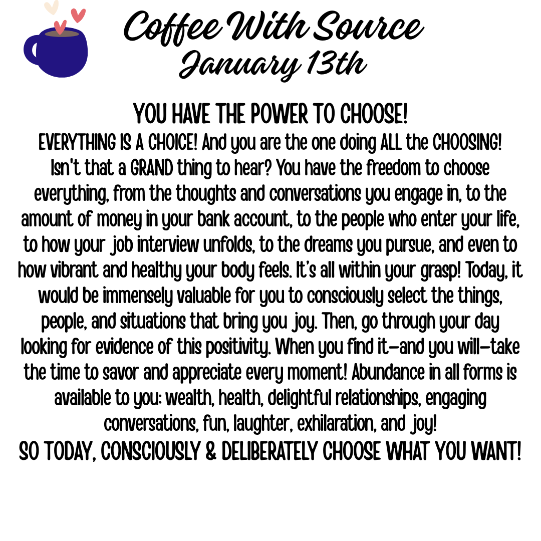 YOU HAVE THE POWER TO CHOOSE!