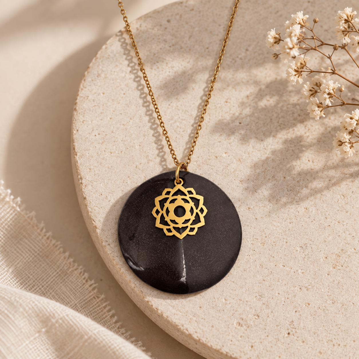 Golden Lotus Pendant