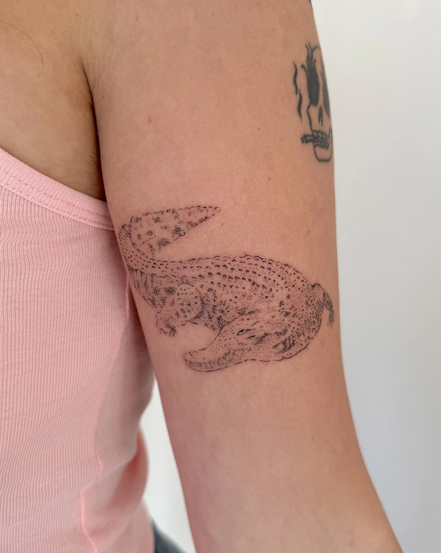 Custom Croc for Cool Girl Alex 🖤

Books Open for September &amp; October xx 
DM for any enquires or Book via link in bio 🫶🏼
.
.

#handpokedtattoo #goldcoasttattoo