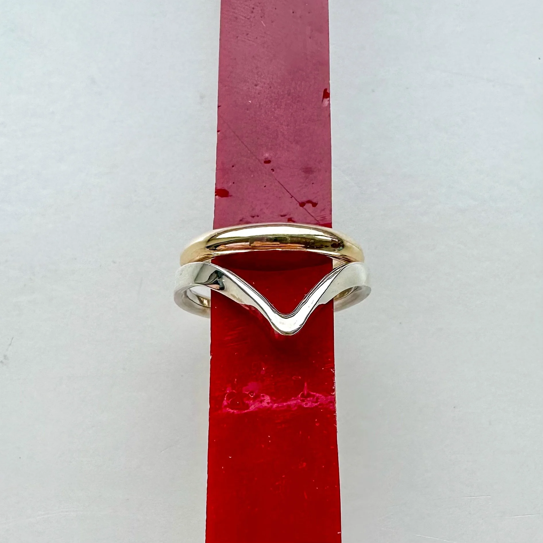 A single line, bent into a peak. That&rsquo;s it. That&rsquo;s the whole idea.
The Peak Ring started as a question about how little a ring needs to be to still feel like something. Turns out, not much.

Sterling silver &middot; One of a kind 
Part of
