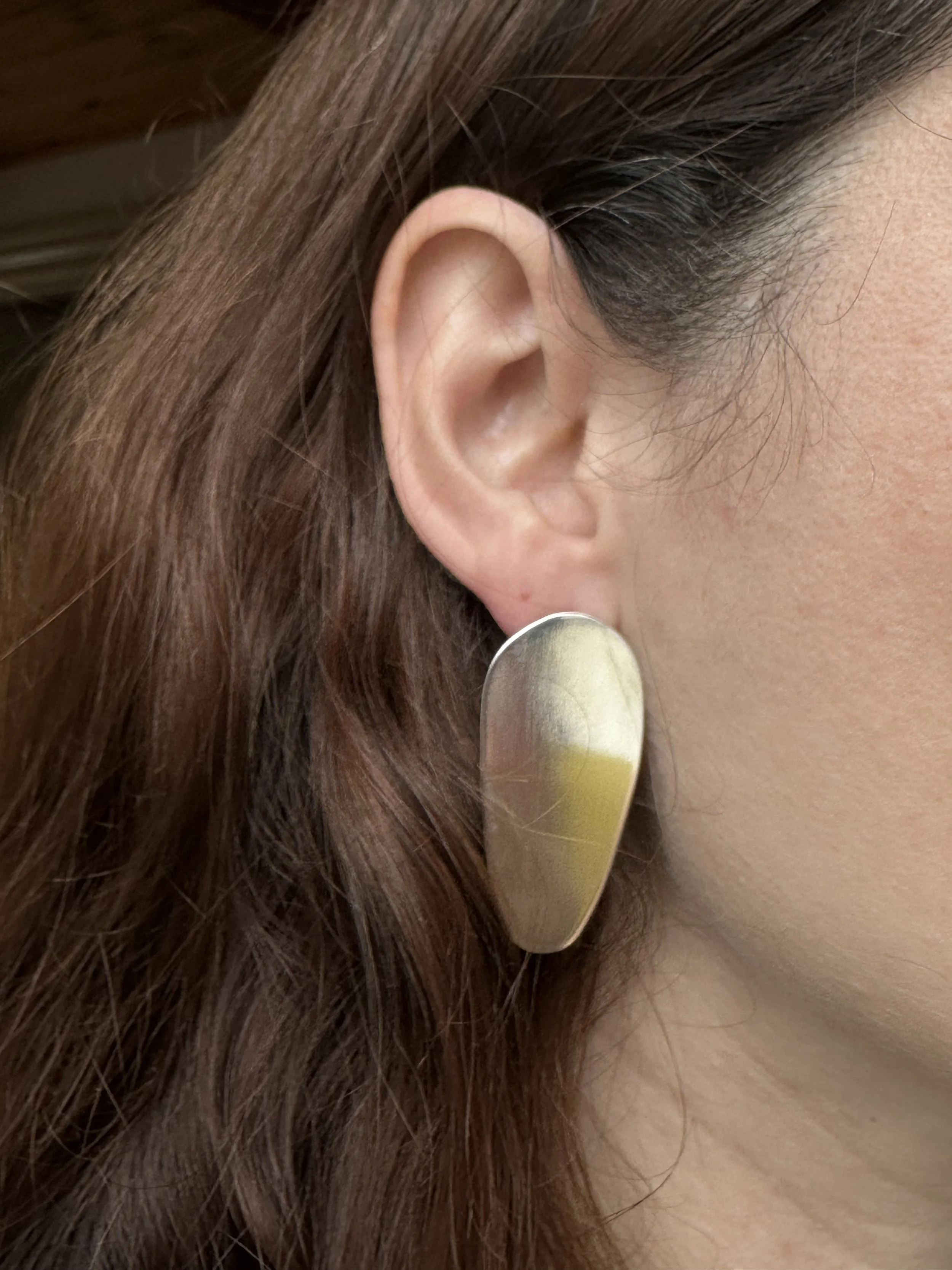 Silver Drop Earrings mirror polished. 