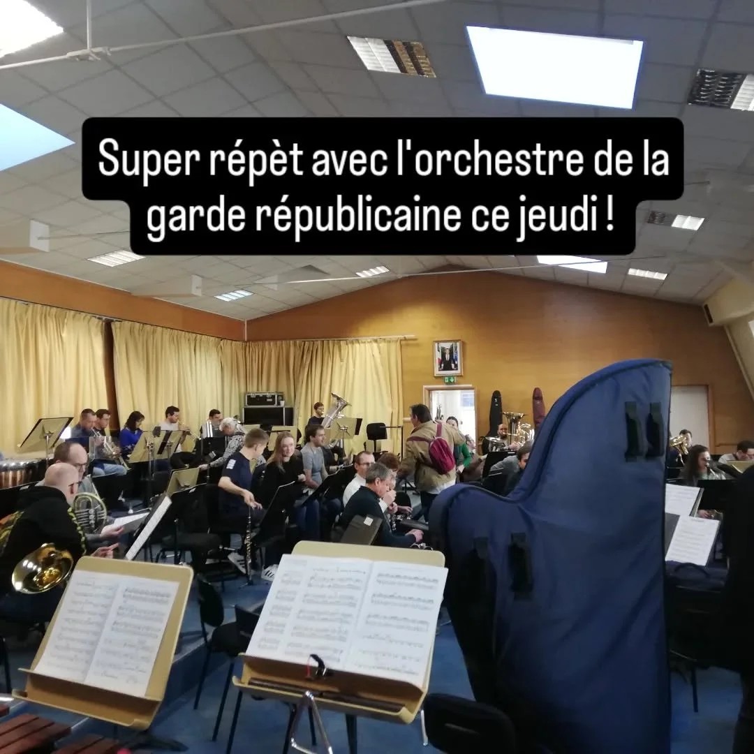 J'ai r&eacute;p&eacute;t&eacute; avec @orchestre.gr.choeur.af ce jeudi pour le concert de ce dimanche 23/03 o&ugrave; sera jou&eacute; mon ouverture sur des rythmes euclidiens ! Le niveau est vraiment impressionnant, &ccedil;a joue s&eacute;v&egrave;