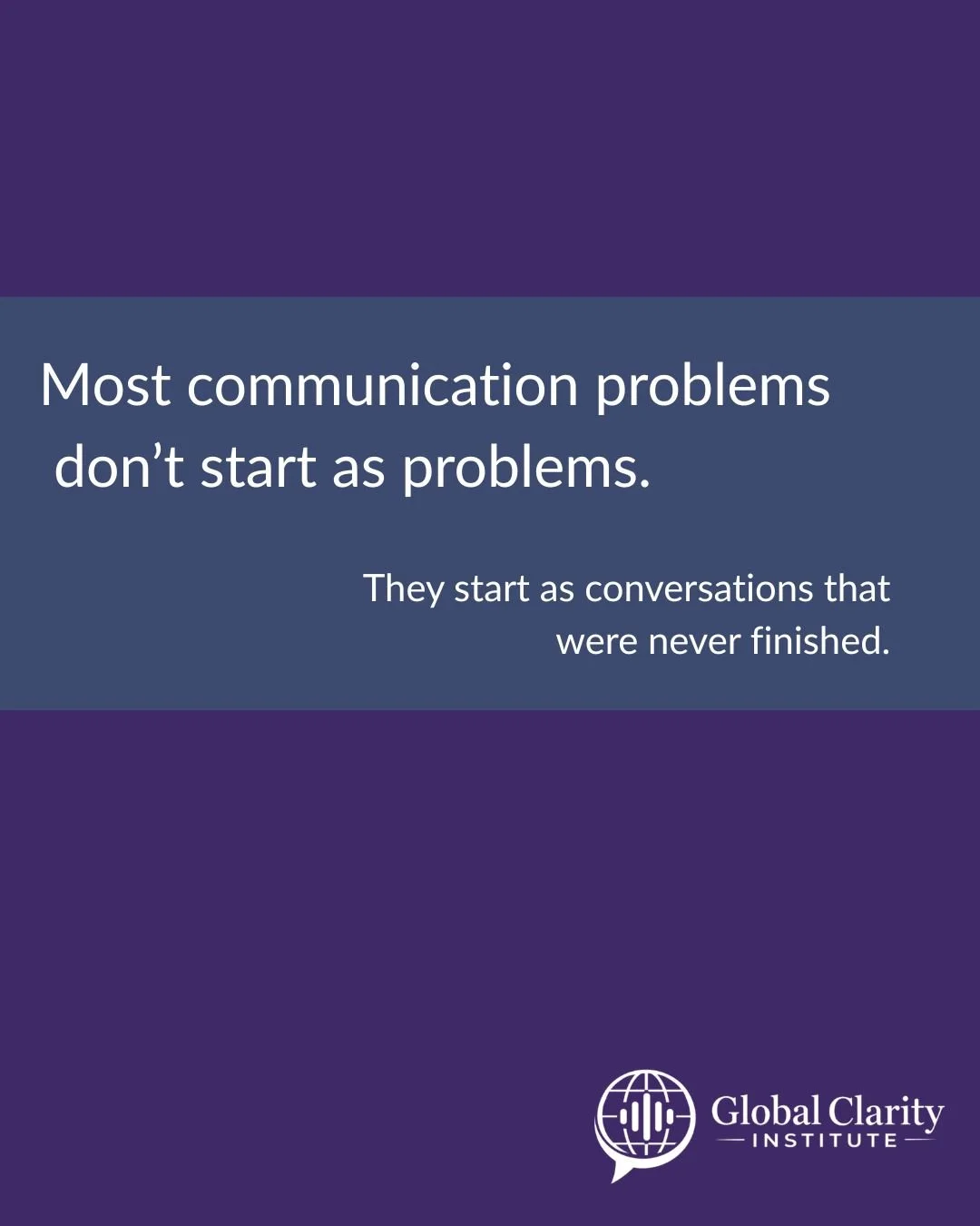 Most communication breakdowns don&rsquo;t start where leaders think they do.

They don&rsquo;t start with conflict.
Or performance issues.
Or disengagement.

They start earlier.

In the moment something was unclear&hellip;
unfinished&hellip;
or left 