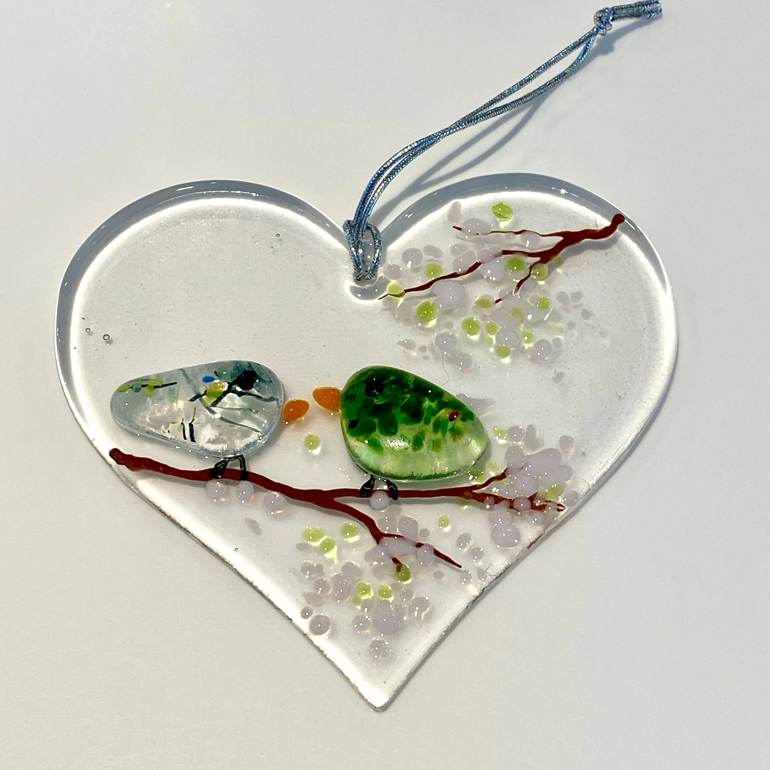 Birds on a Branch Heart Ornament