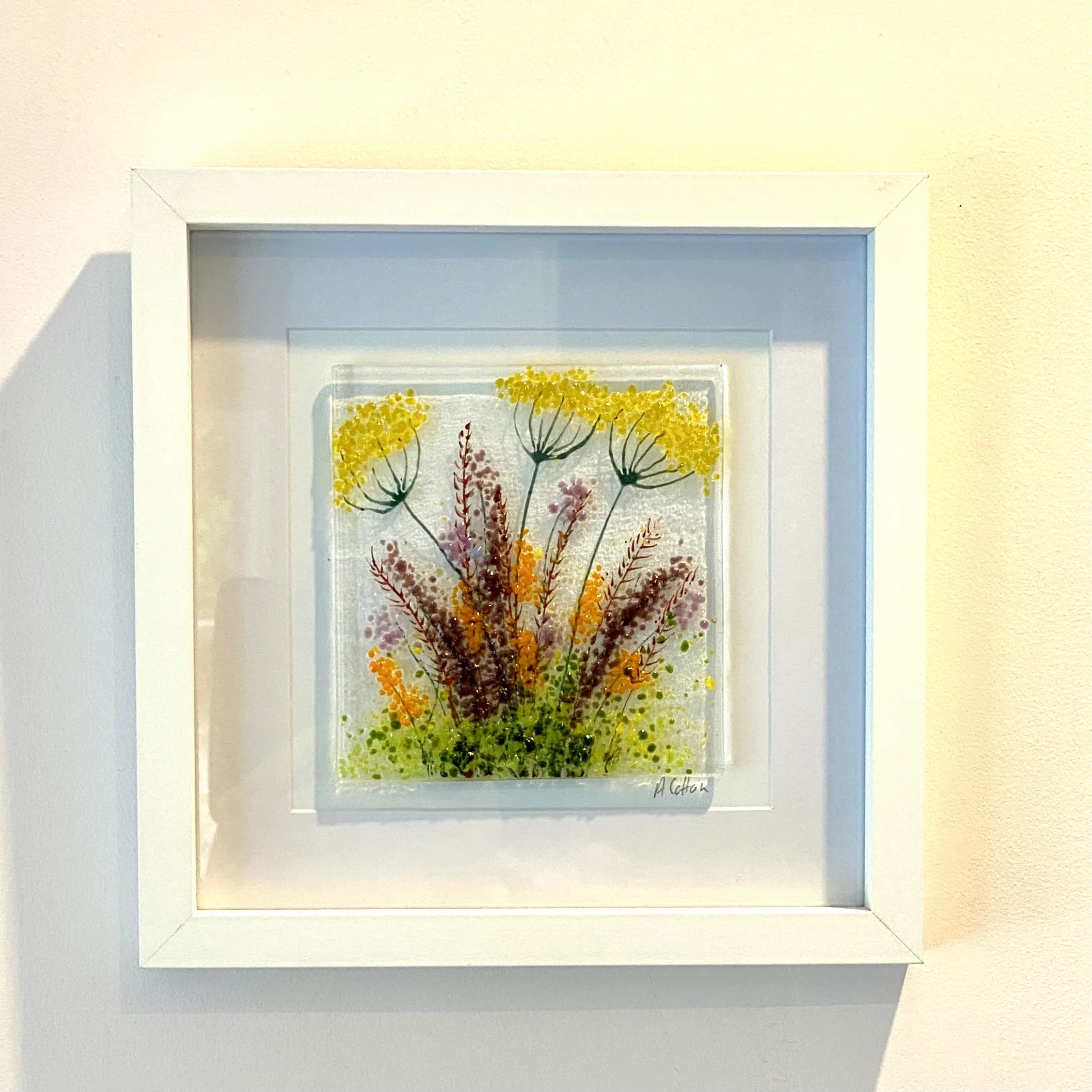 Autumnal Fused Glass Flower picture