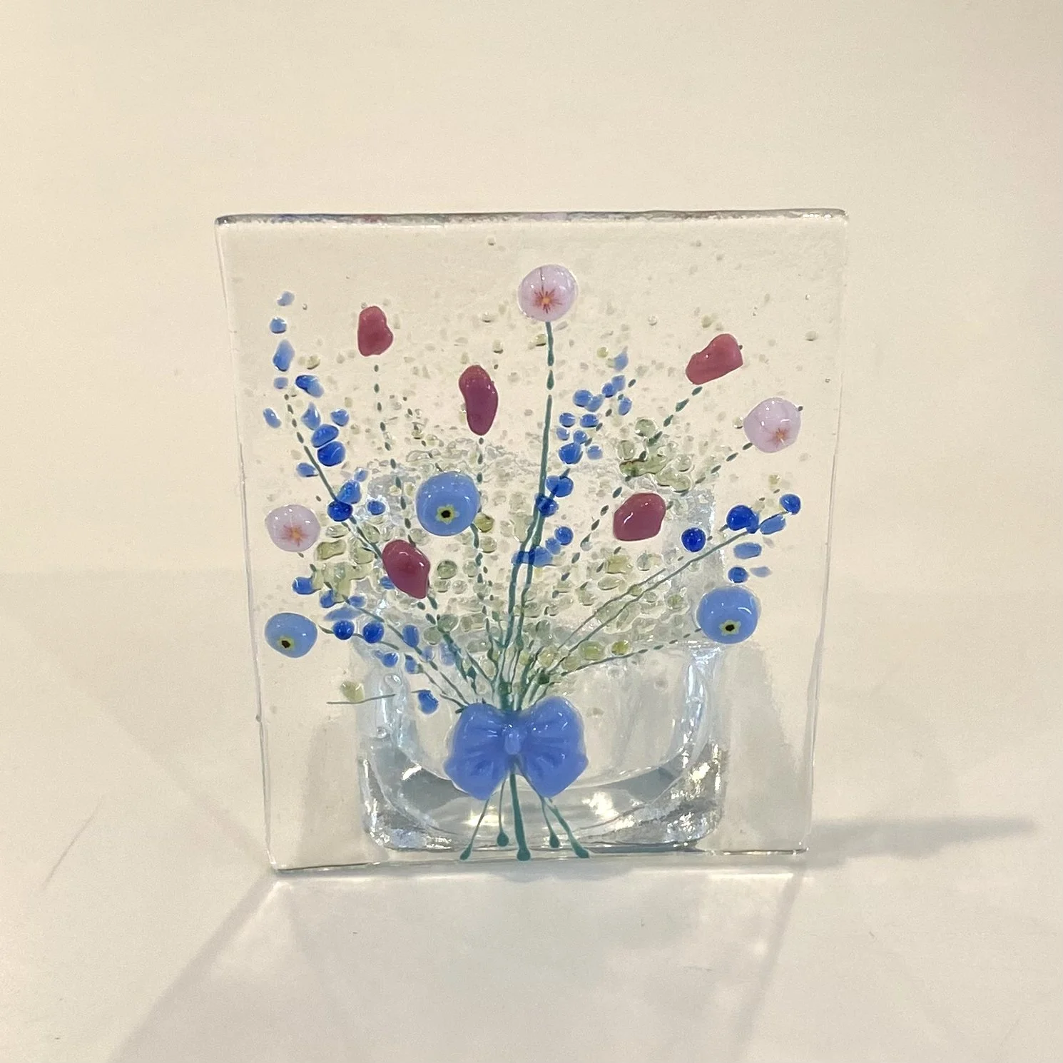 Blue and Pink Bouquet Tealight Holder