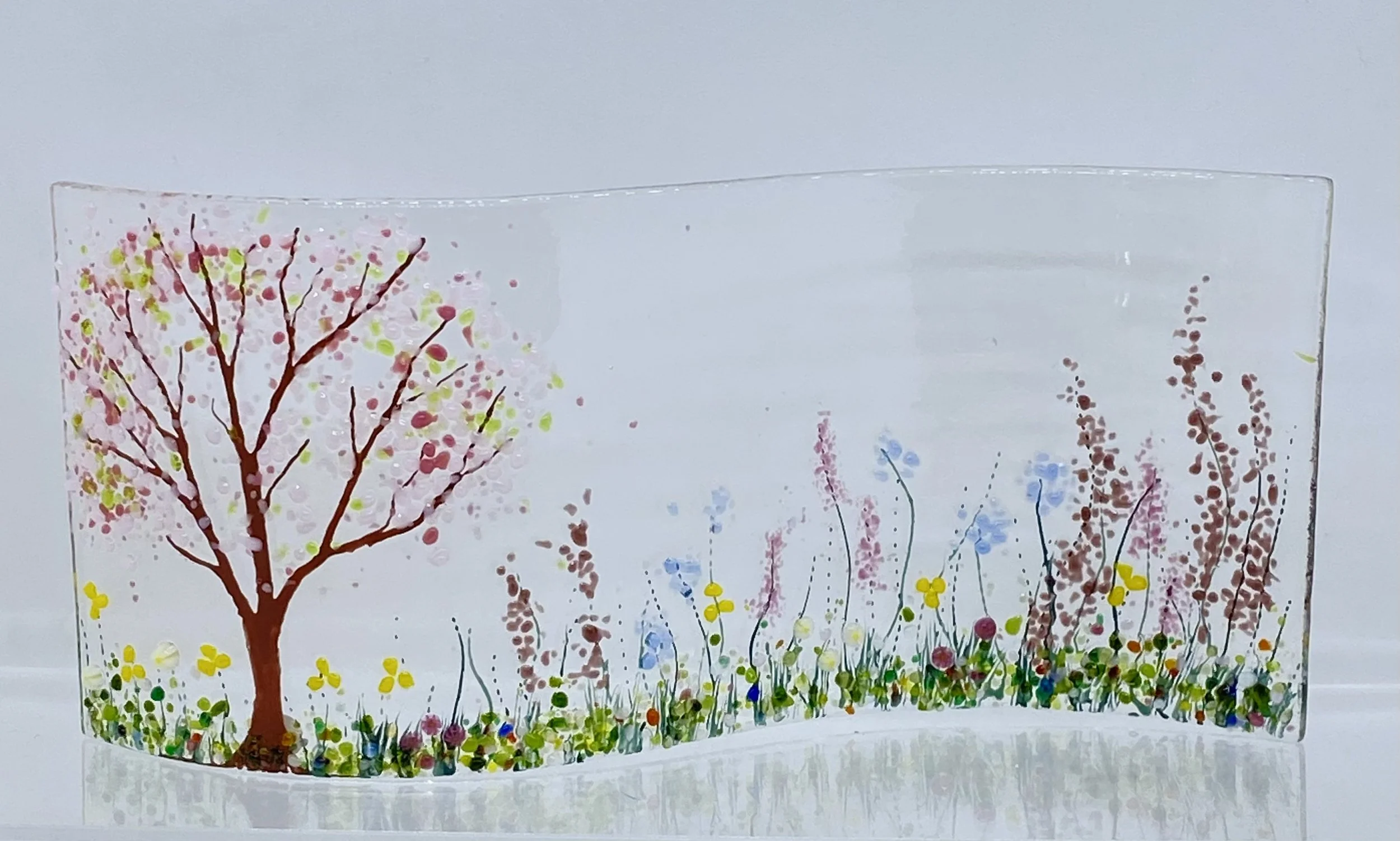 Spring tree and flowers S-bend